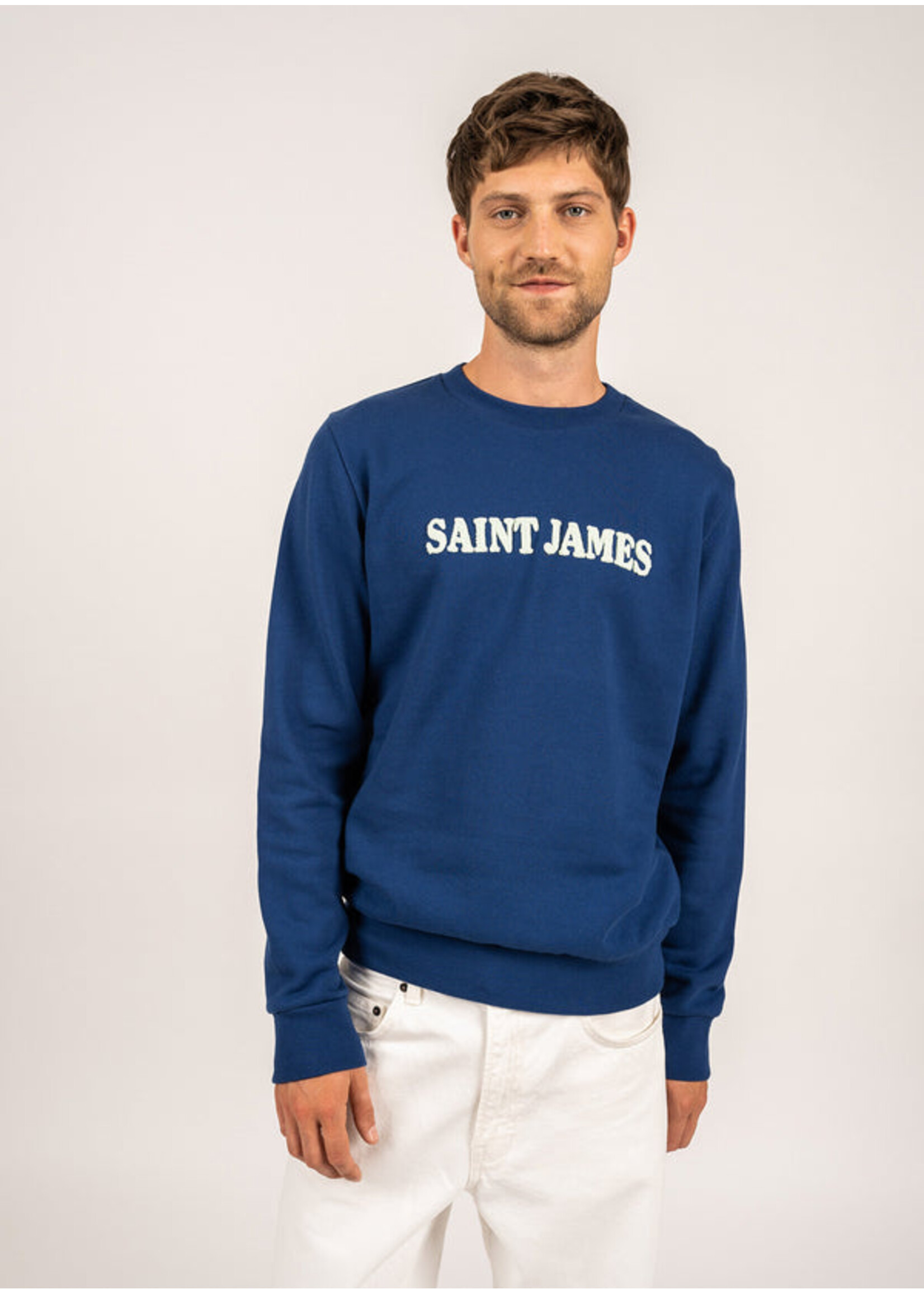 SAINT-JAMES Chandail en molleton avec broderie Solal - 2 couleurs disponibles
