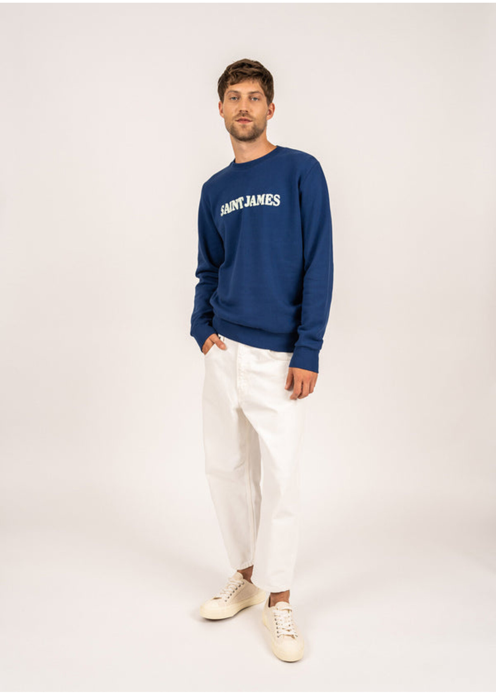 SAINT-JAMES Chandail en molleton avec broderie Solal - 2 couleurs disponibles