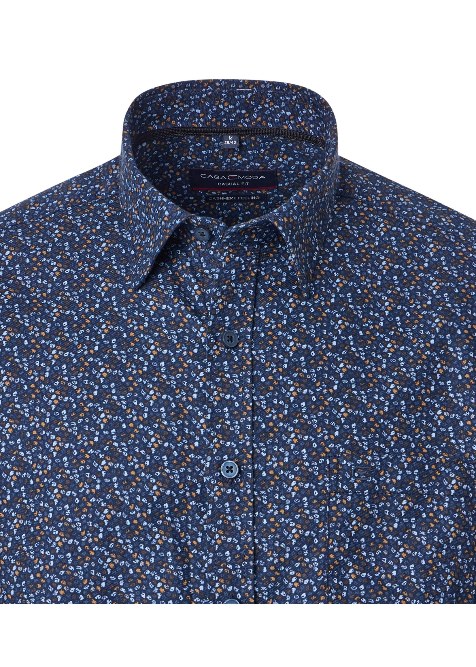 CASA MODA Cotton flannel shirt with autumn print