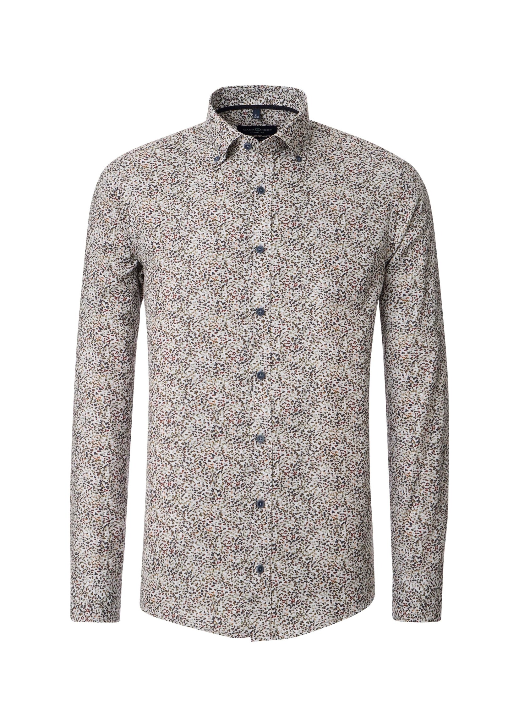 CASA MODA Chemise décontractée à imprimé pour homme-Brun