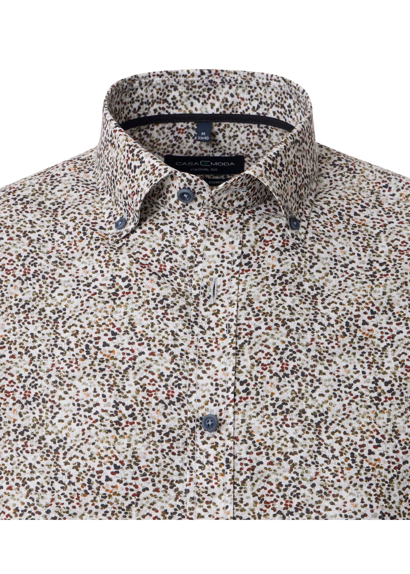 CASA MODA Chemise décontractée à imprimé pour homme-Brun