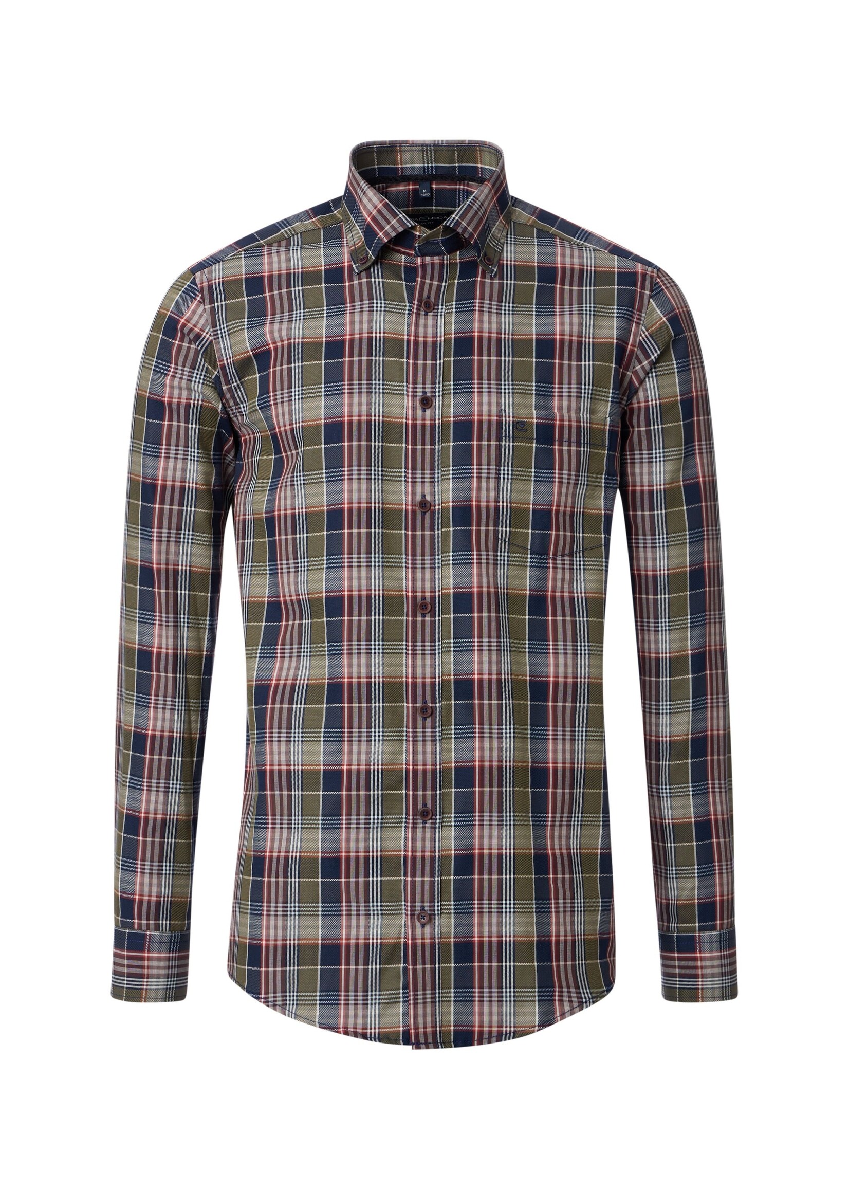 CASA MODA Chemise décontractée à carreaux pour homme-Marine