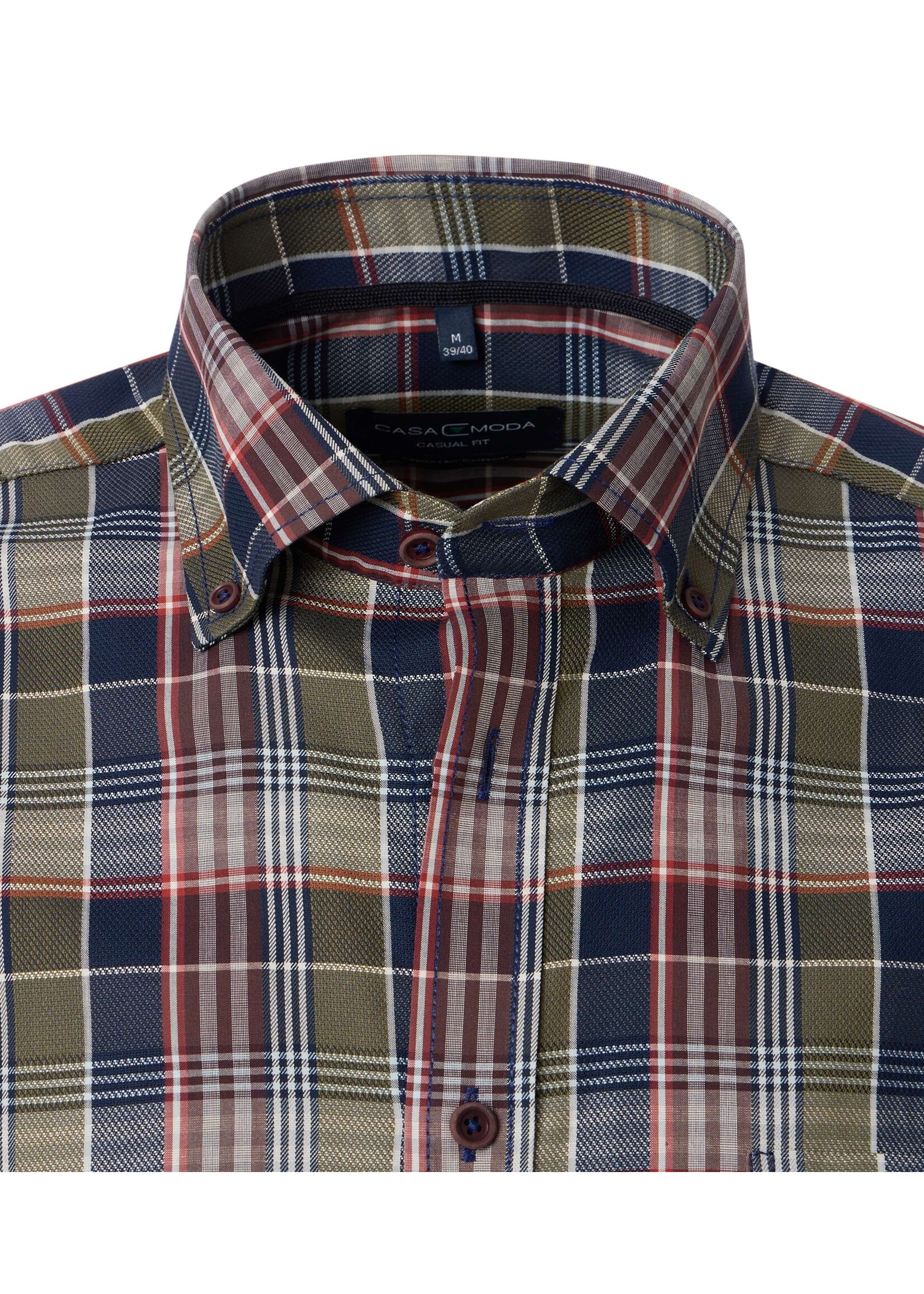 CASA MODA Chemise décontractée à carreaux pour homme-Marine