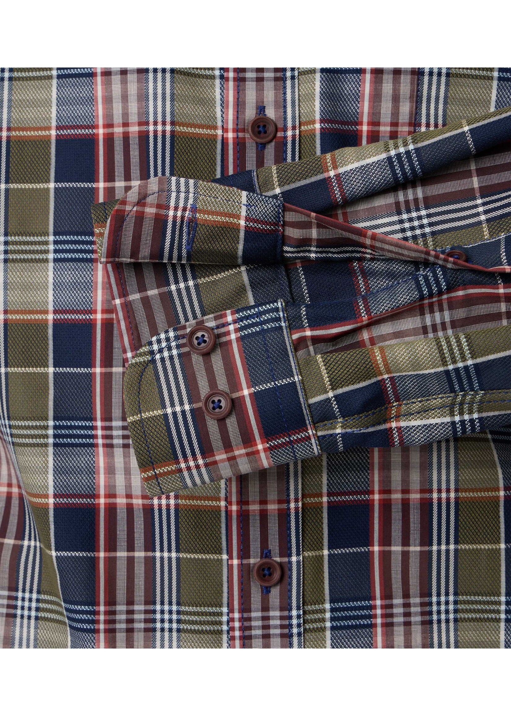 CASA MODA Chemise décontractée à carreaux pour homme-Marine