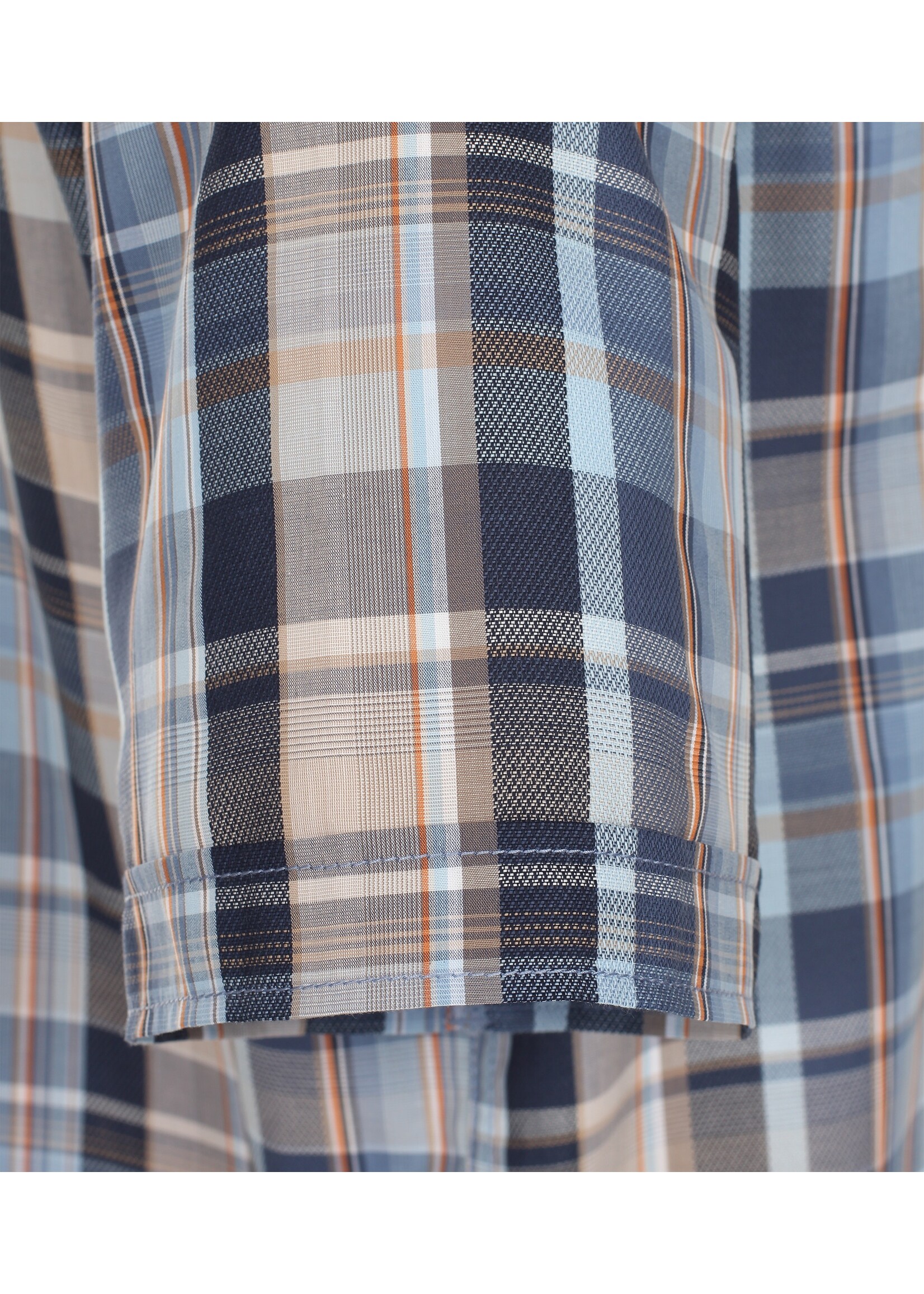 CASA MODA Chemise 100% cotton organique à carreaux-Bleu