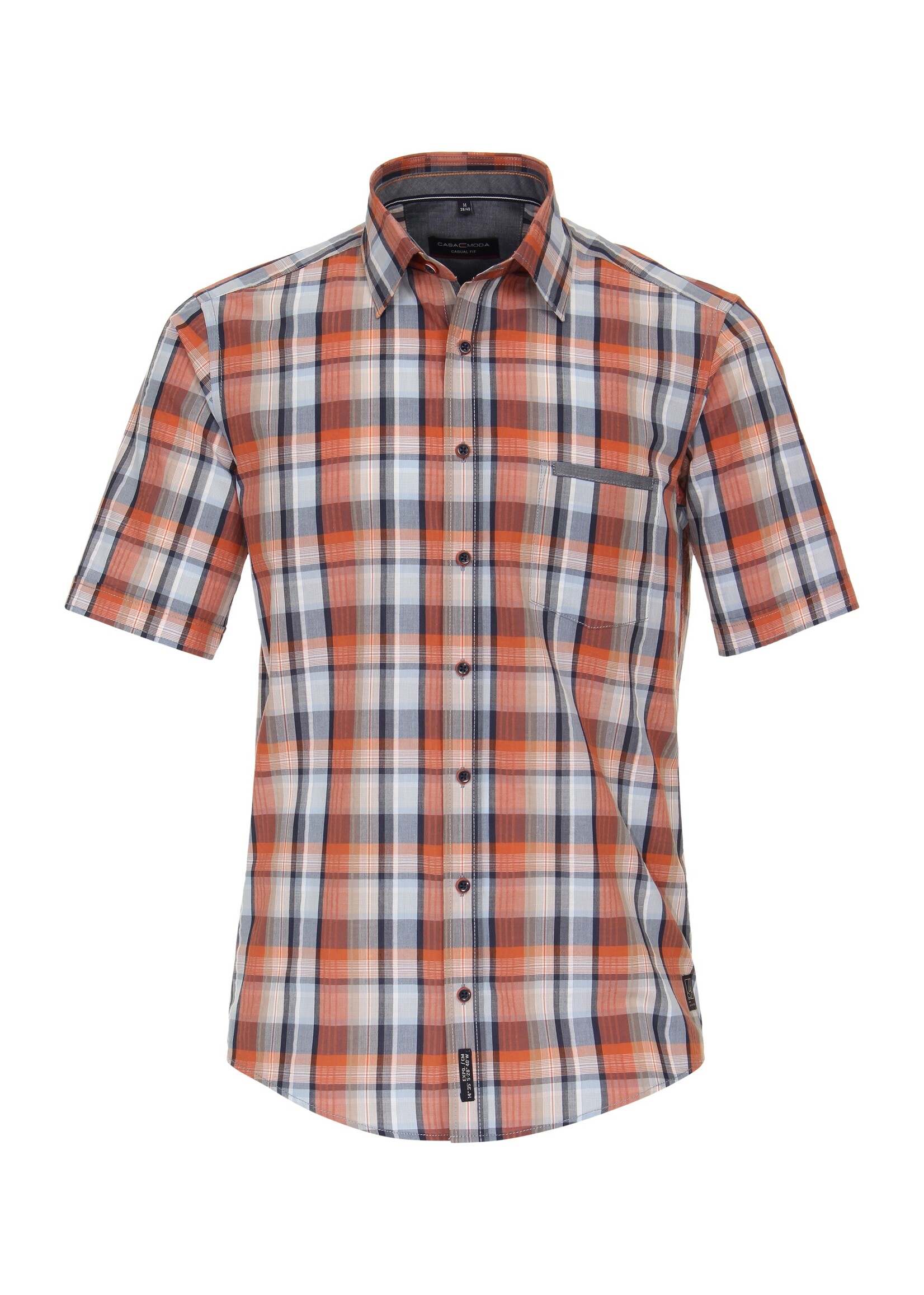 CASA MODA Chemise 100% cotton à carreaux-Tangerine