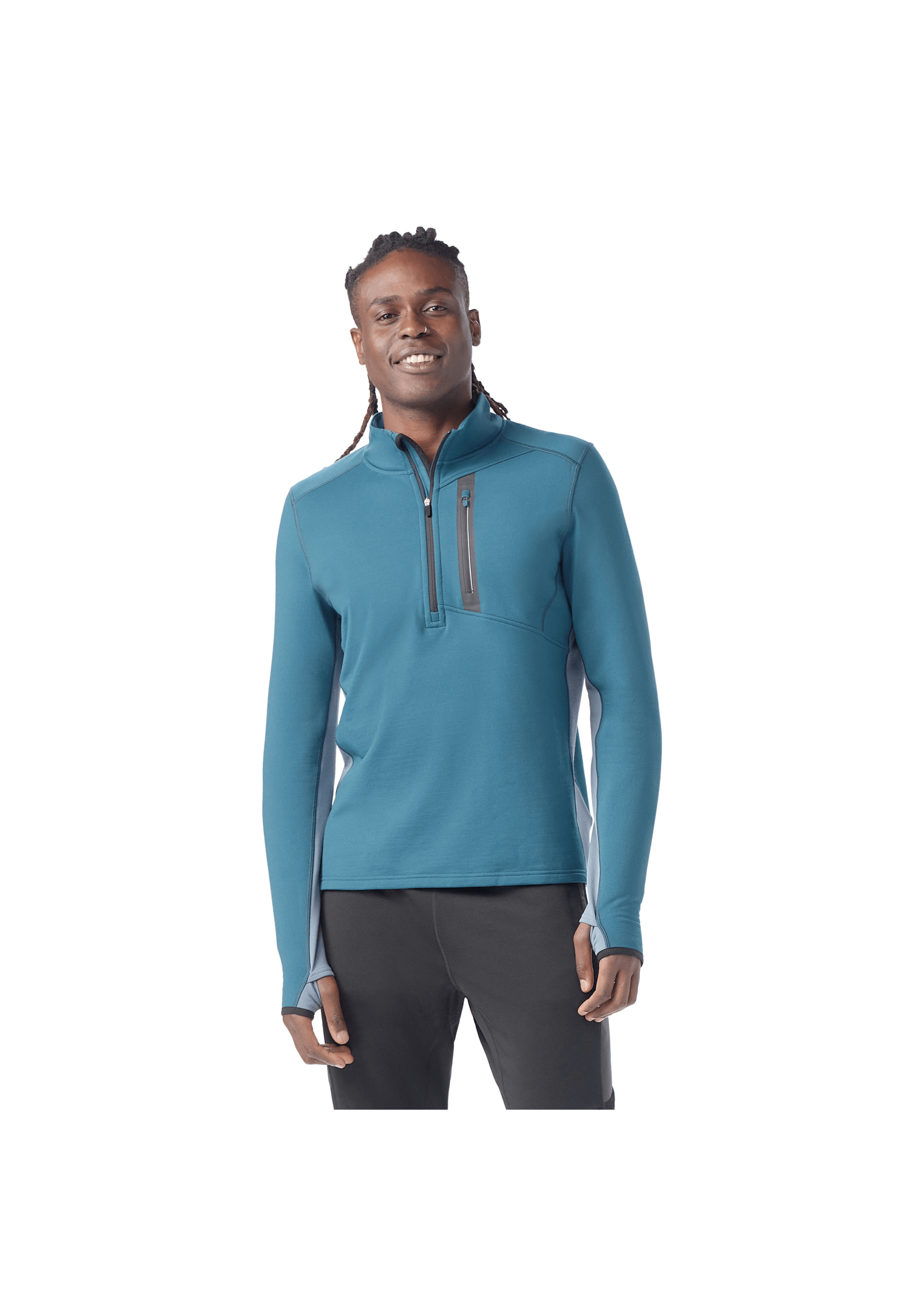 SMARTWOOL Chandail Active Fleece à demi-glissière pour homme-BLEU CRÉPUSCULE
