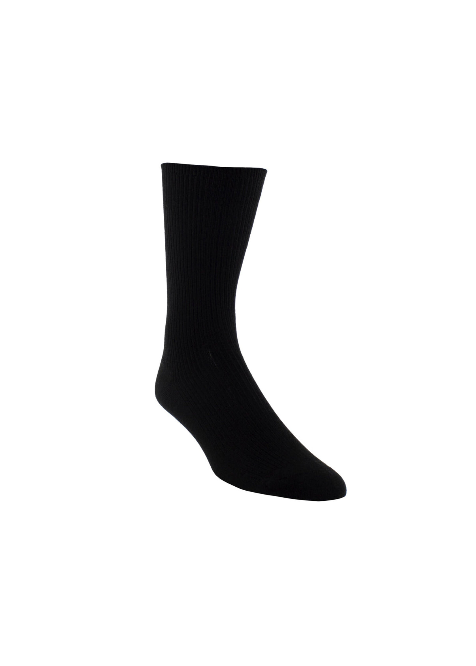 PERRI'S SOCKS Bas uni en laine mérinos sans élastique pour femme-Noir