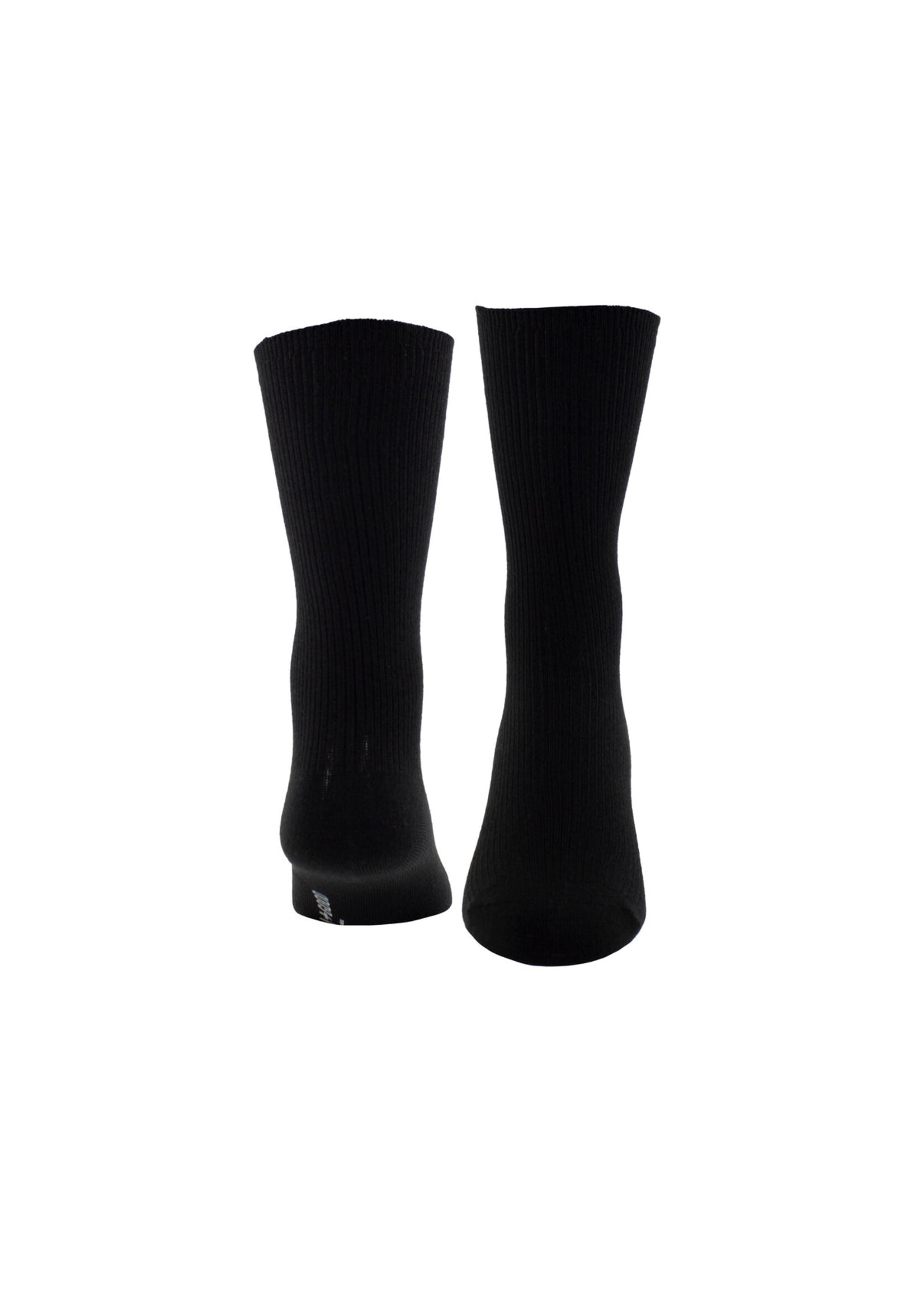 PERRI'S SOCKS Bas uni en laine mérinos sans élastique pour femme-Noir