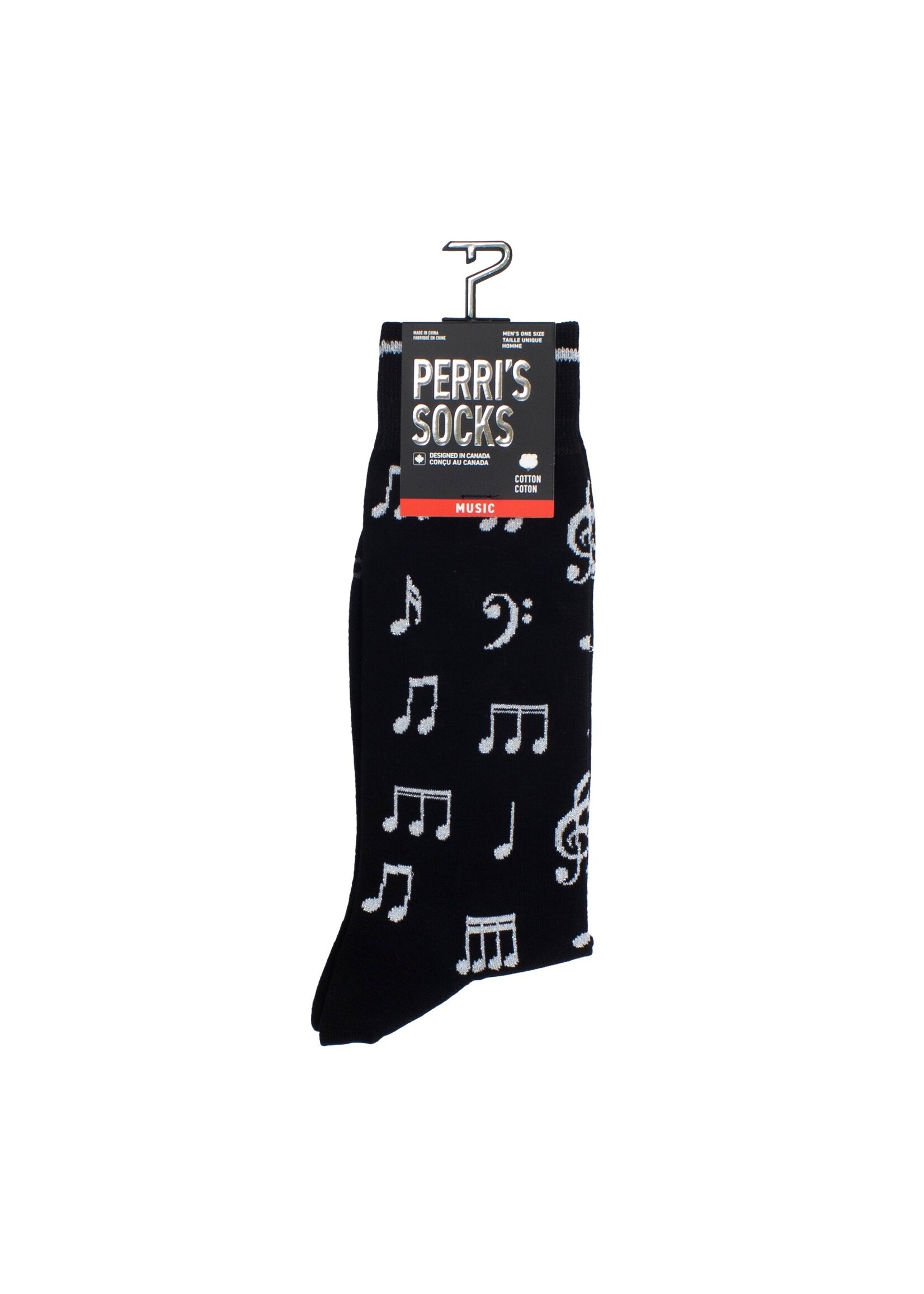 PERRI'S SOCKS MUSIC NOTES CREW KNIT IN SOCKS, 1 PAIR