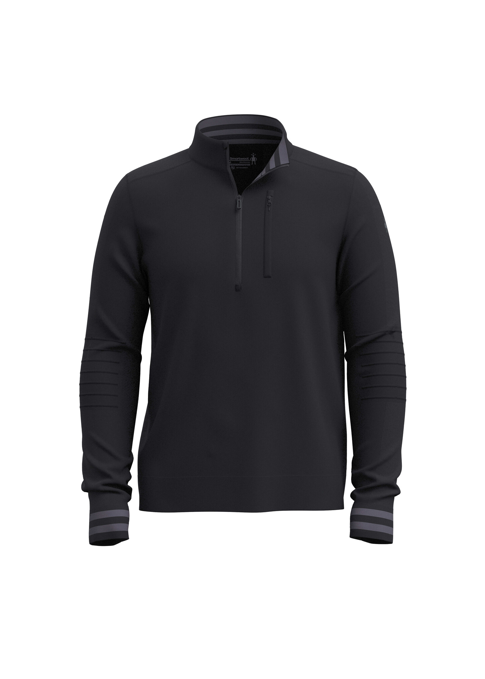SMARTWOOL Chandail en Intraknit à demi-glissière pour homme-NOIR
