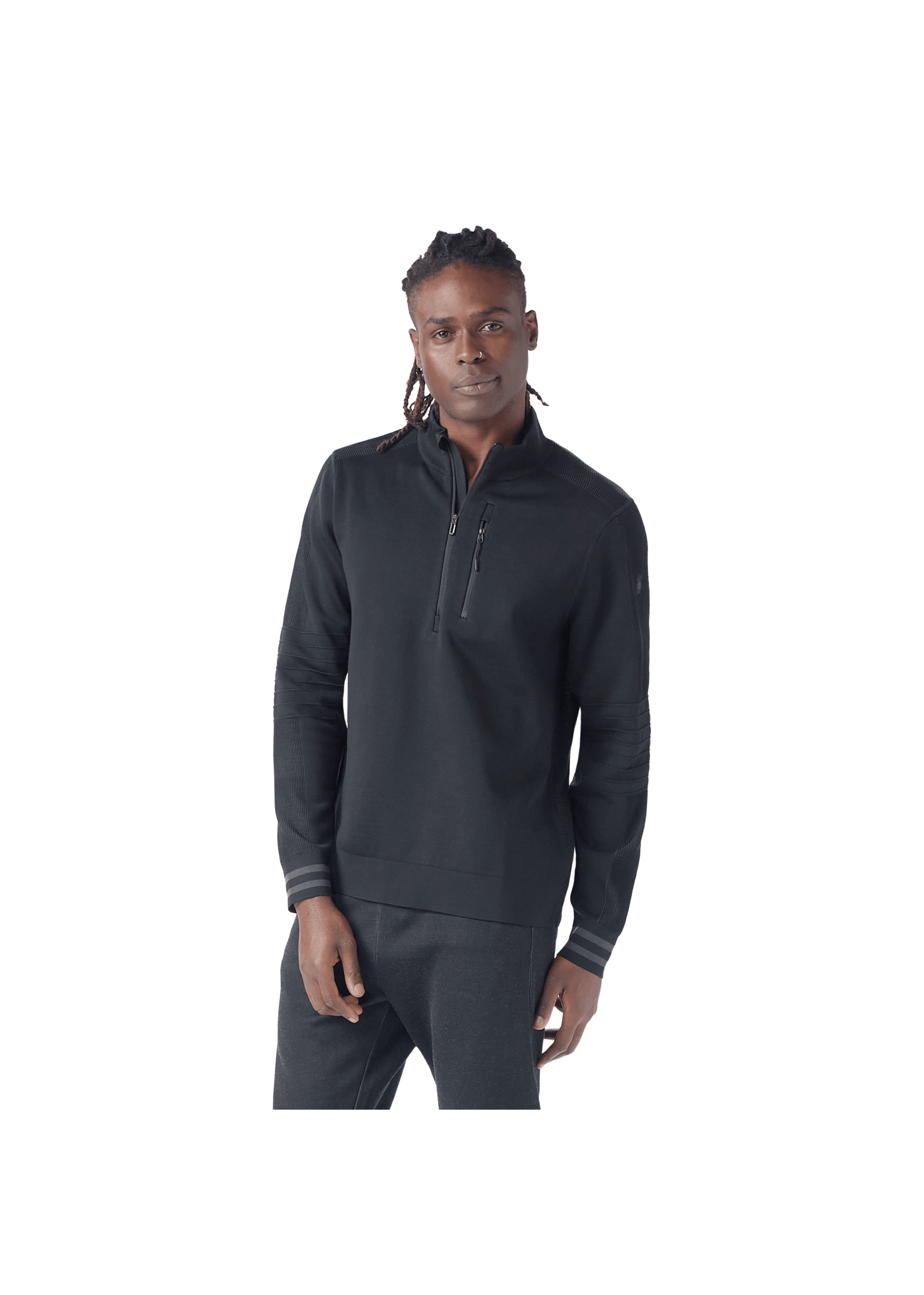 SMARTWOOL Chandail en Intraknit à demi-glissière pour homme-NOIR