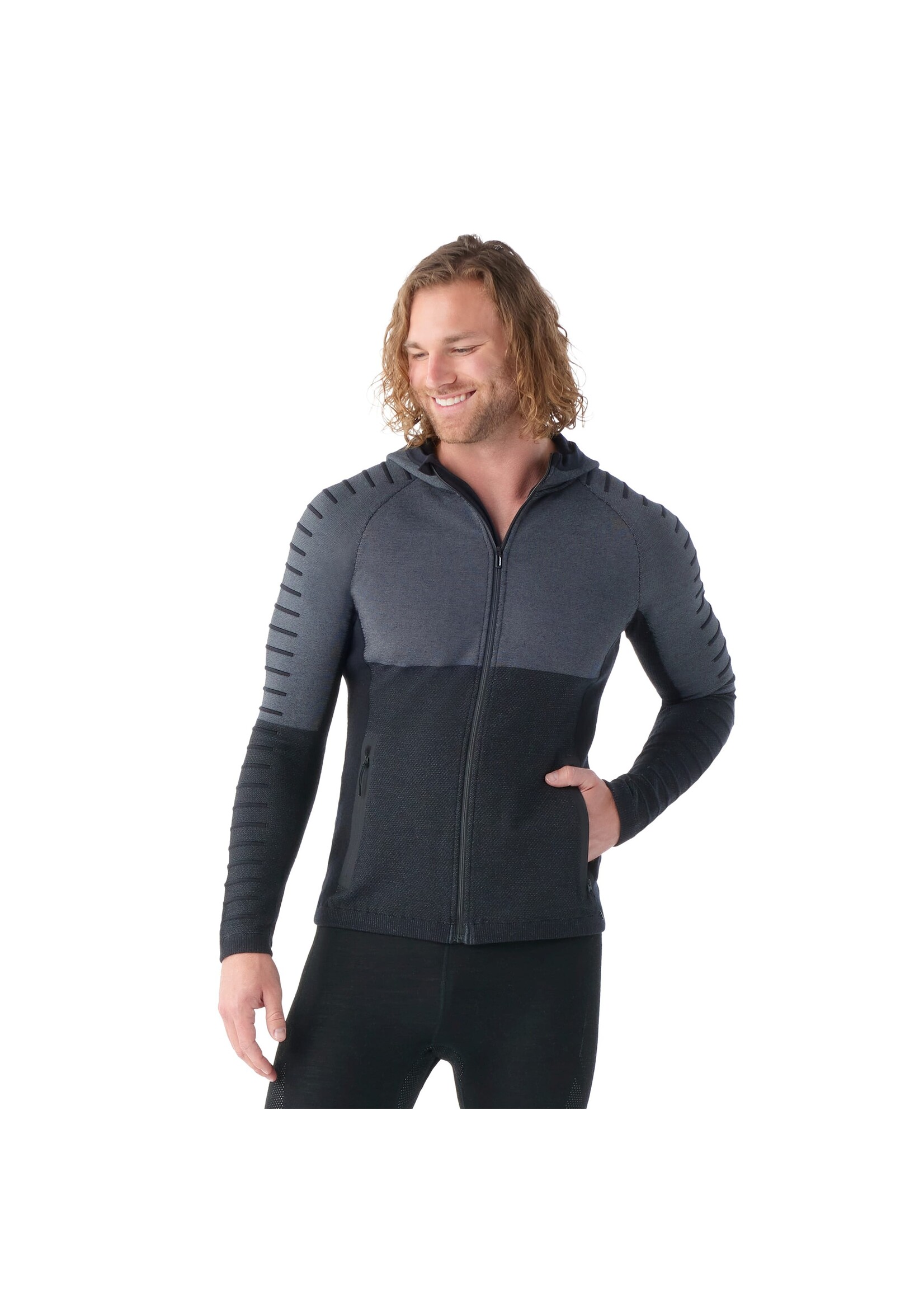 SMARTWOOL Chandail en Intraknit avec glissière complète pour homme-NOIR