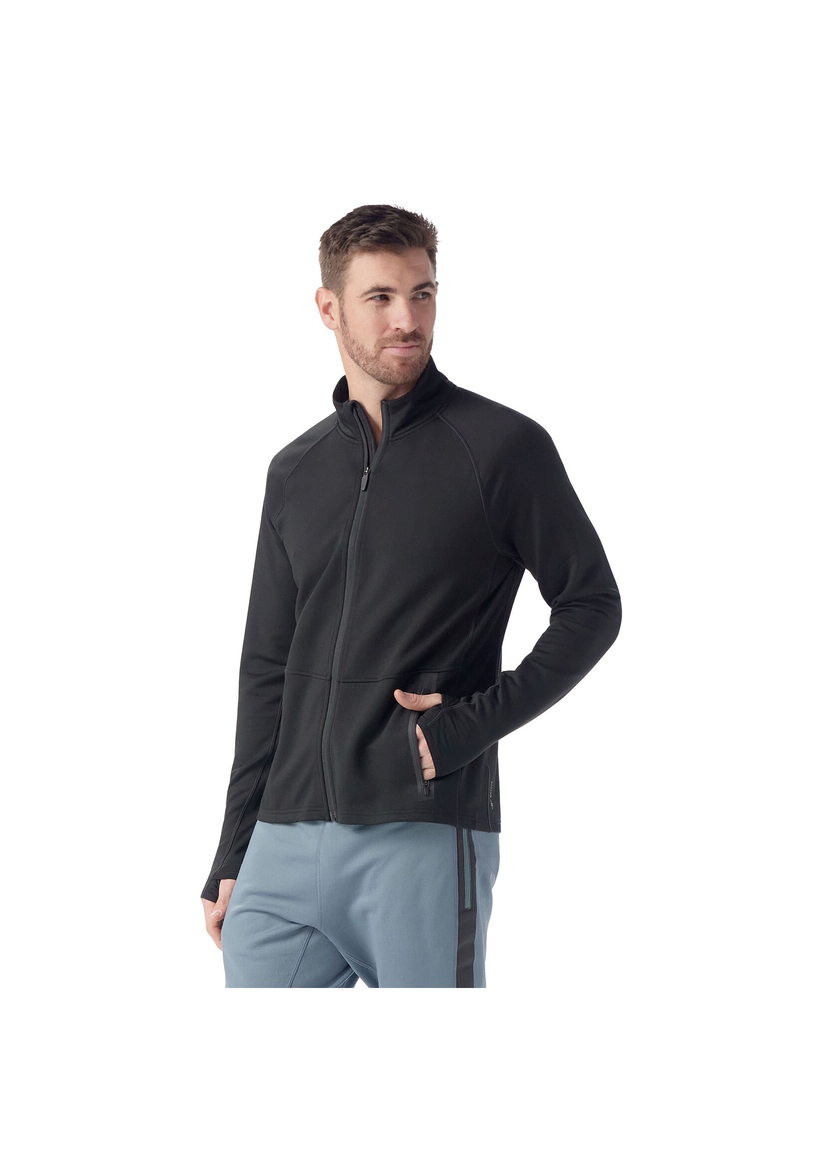 SMARTWOOL Chandail Active Fleece à demi-glissière pour homme-NOIR