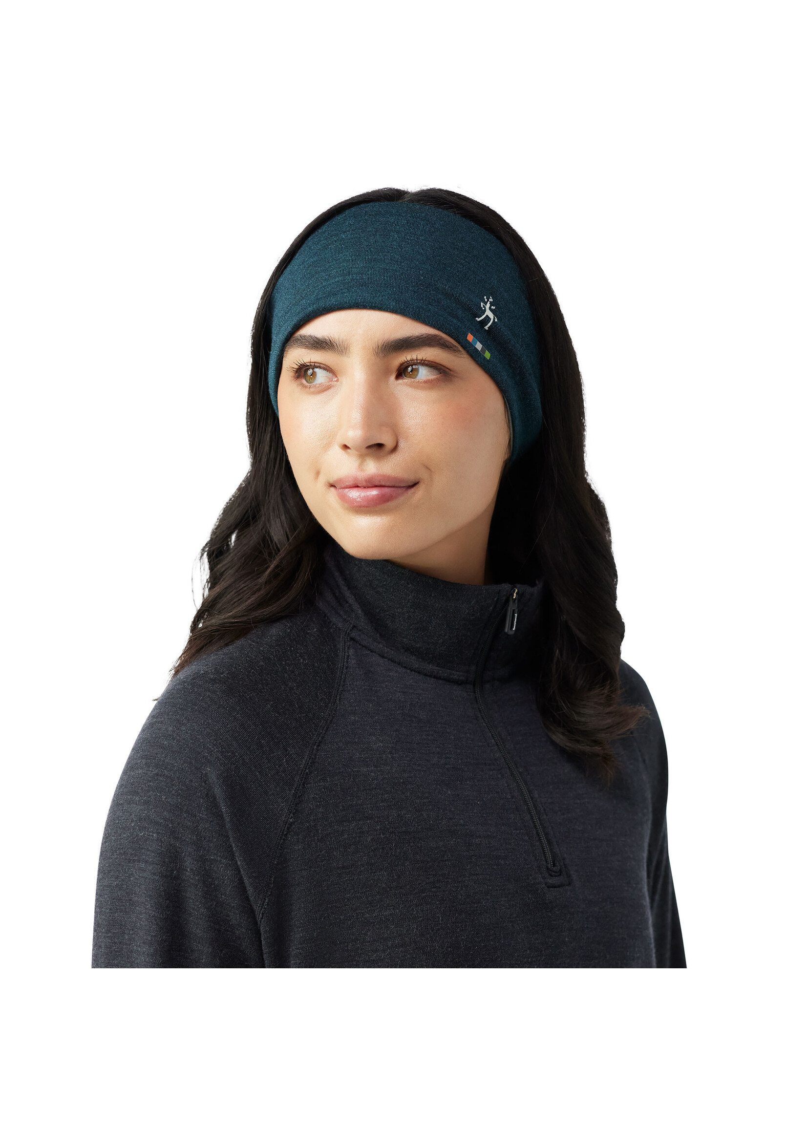 SMARTWOOL Bandeau réversible à motifs en mérinos-BLEU CRÉPUSCULE CHINÉ
