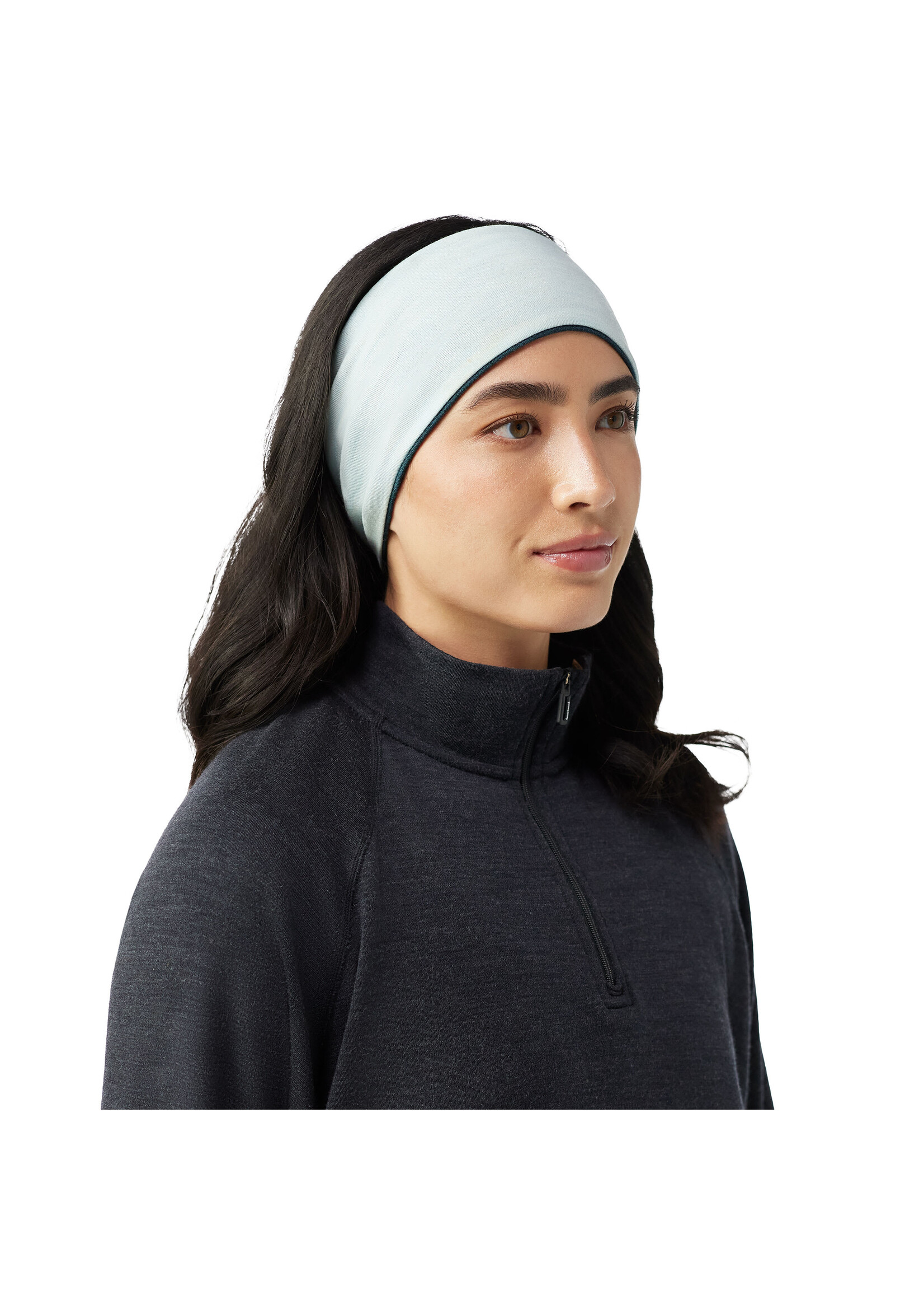 SMARTWOOL Bandeau réversible à motifs en mérinos-BLEU CRÉPUSCULE CHINÉ