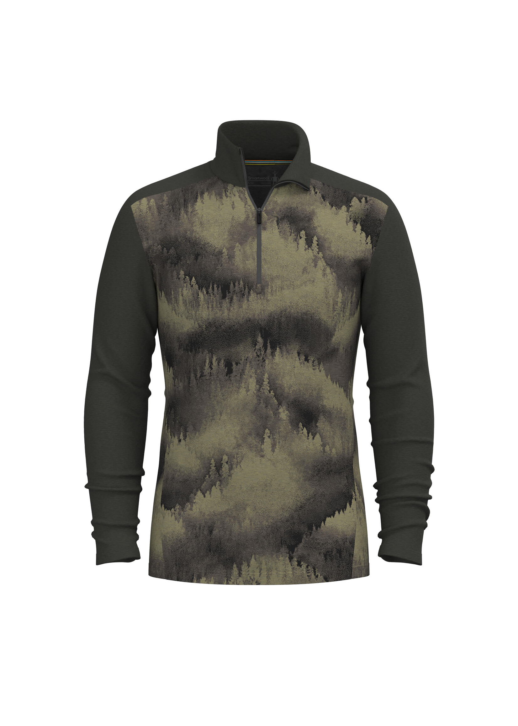 SMARTWOOL Chandail couche de base en mérinos à demi-glissière pour homme-PIN BRUMEUX DES BOIS DU NORD