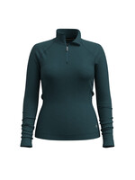 SMARTWOOL Chandail couche de base en mérinos avec fermeture éclair 1/4 pour femme-BLEU CRÉPUSCULE CHINÉ