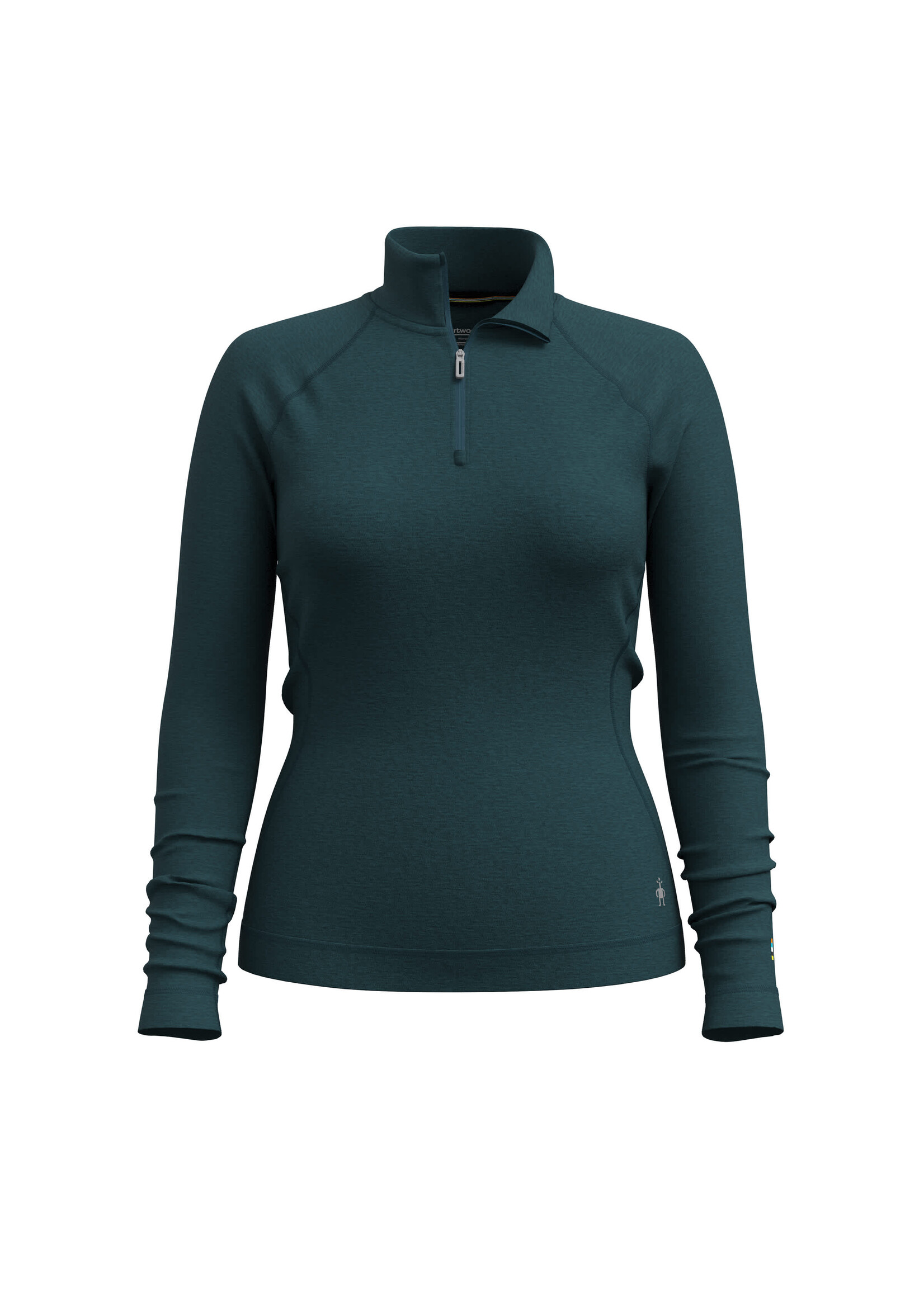 SMARTWOOL Chandail couche de base en mérinos avec fermeture éclair 1/4 pour femme-BLEU CRÉPUSCULE CHINÉ