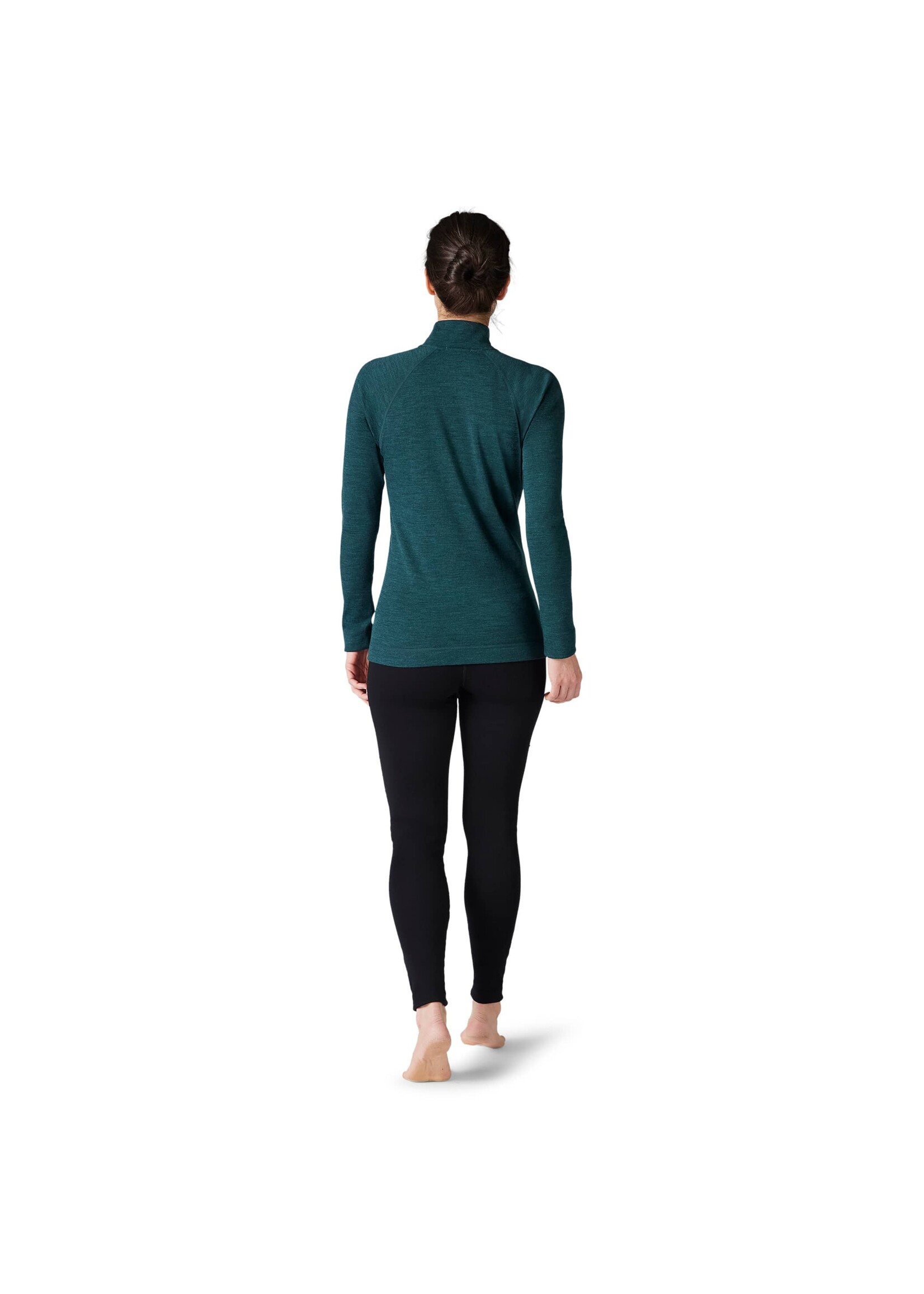 SMARTWOOL Chandail couche de base en mérinos avec fermeture éclair 1/4 pour femme-BLEU CRÉPUSCULE CHINÉ