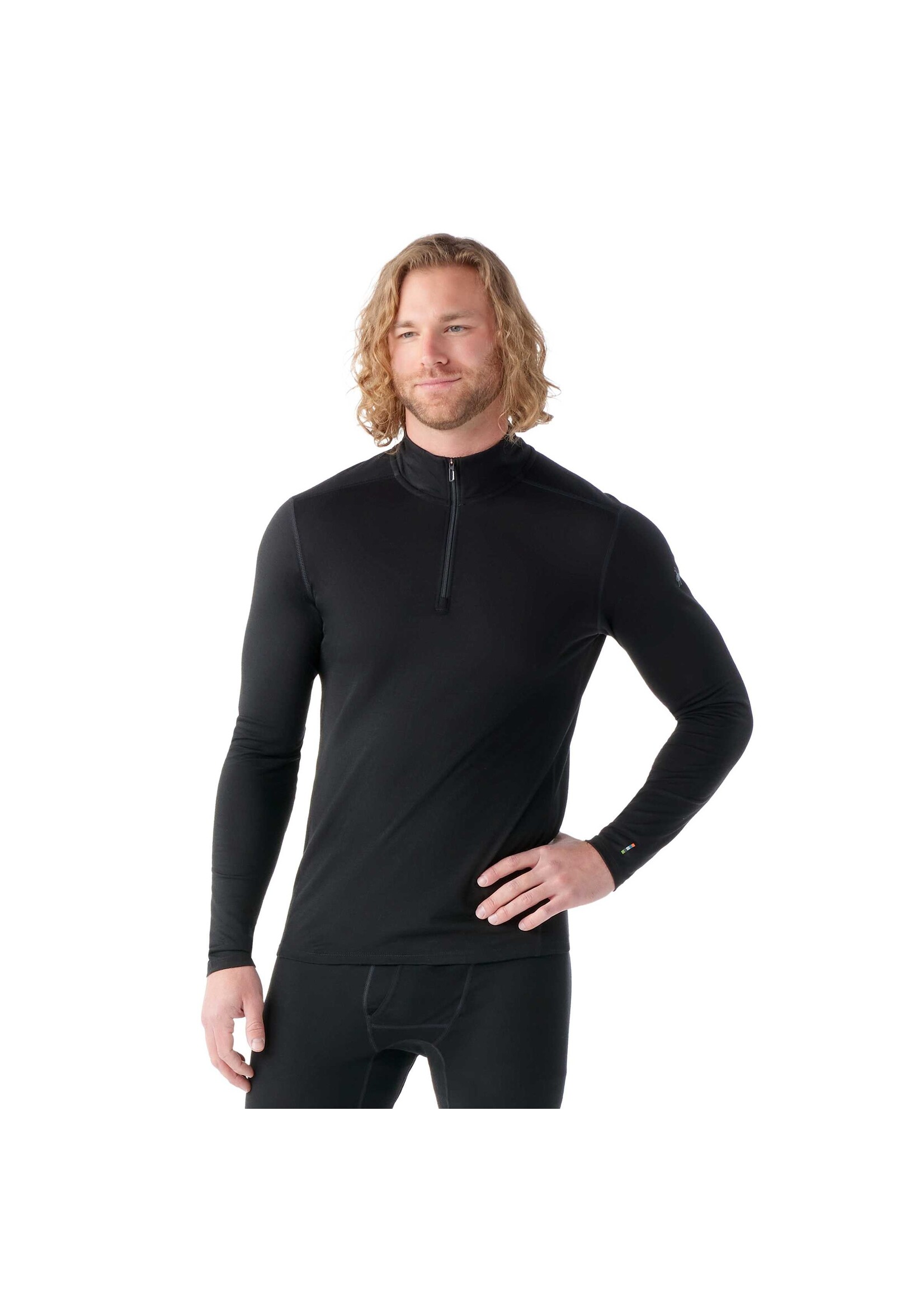 SMARTWOOL Chandail couche de base toute saison à demi-glissière pour homme-NOIR
