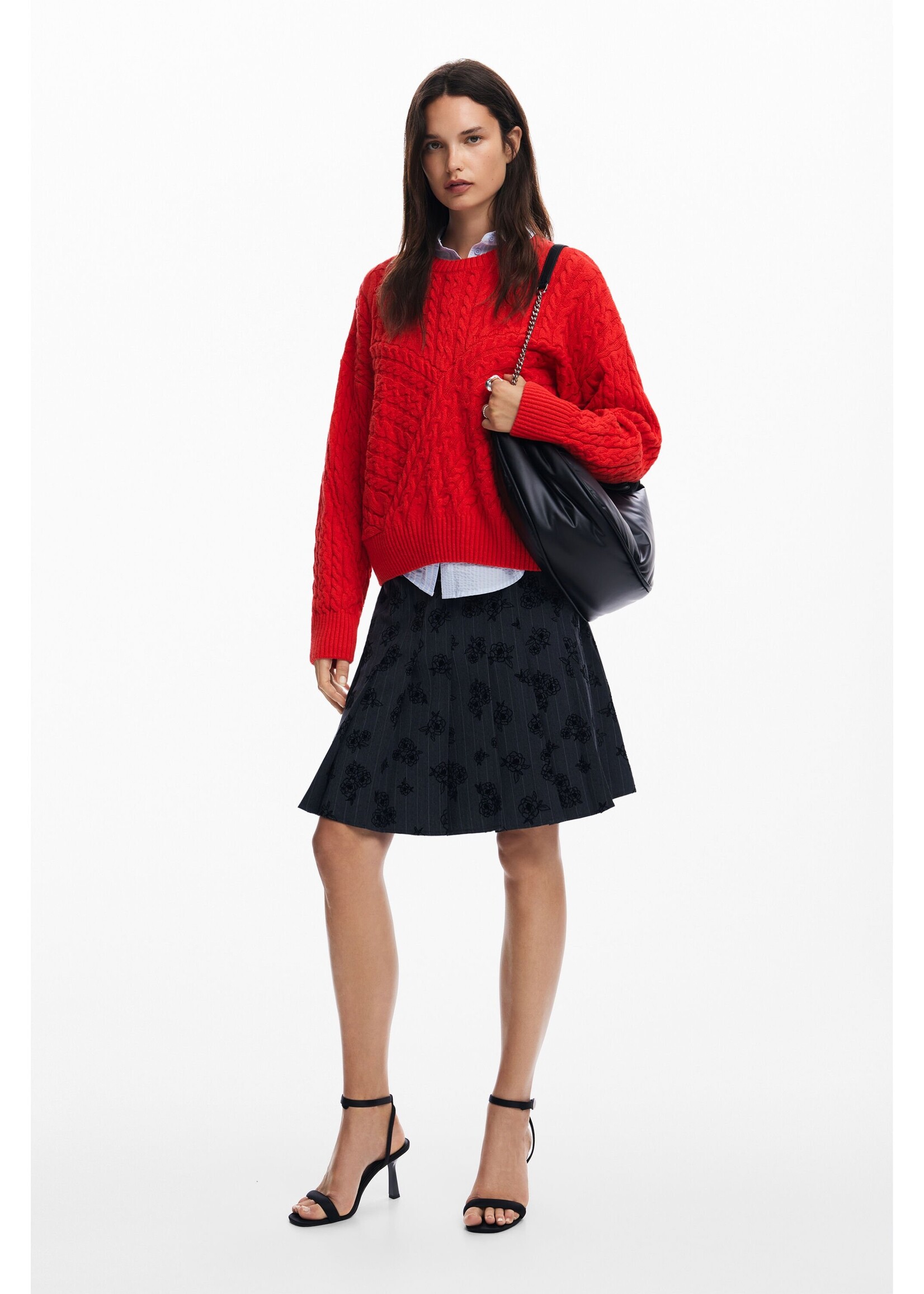 DESIGUAL Pull en maille à reliefs