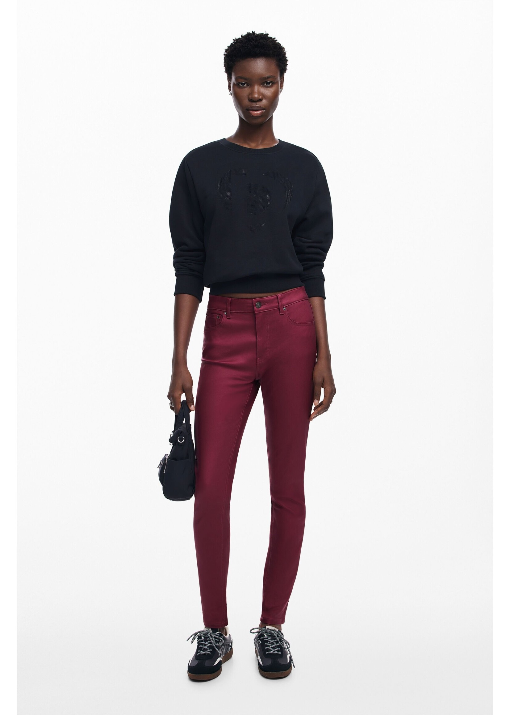 DESIGUAL Pantalon slim-Bordeaux