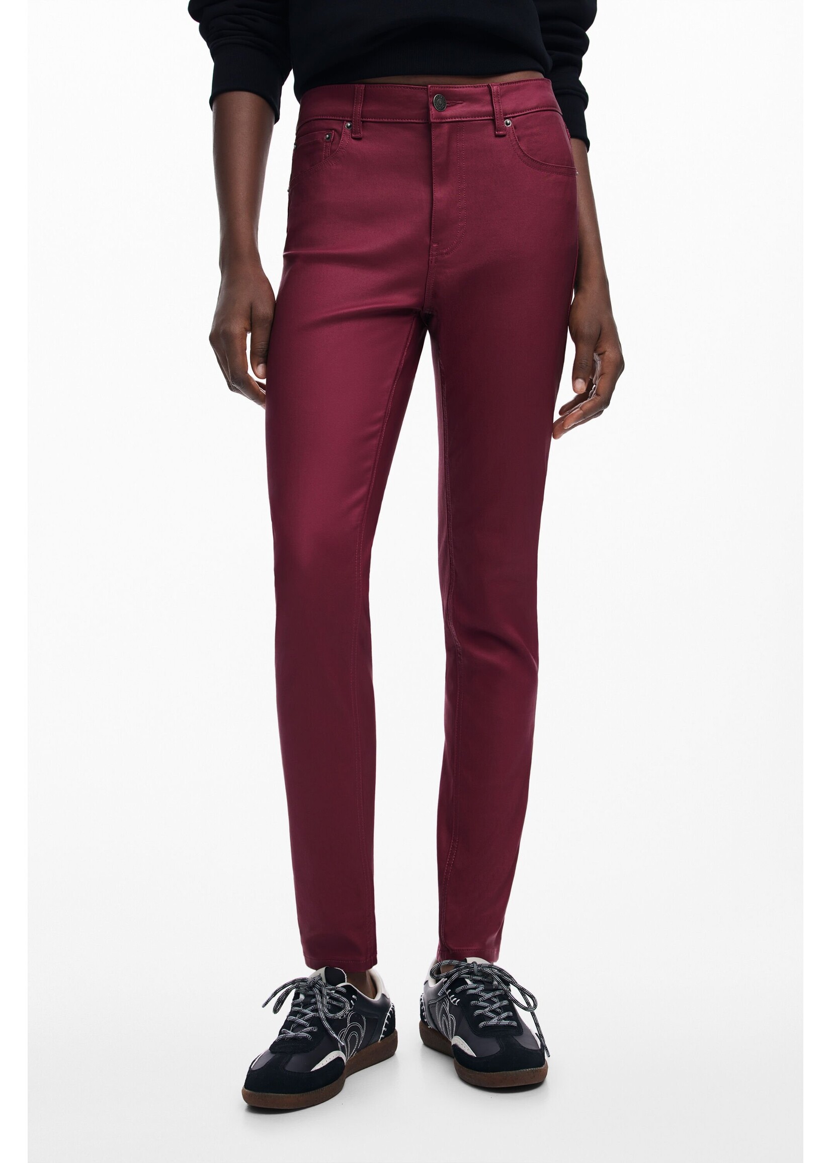 DESIGUAL Pantalon slim-Bordeaux