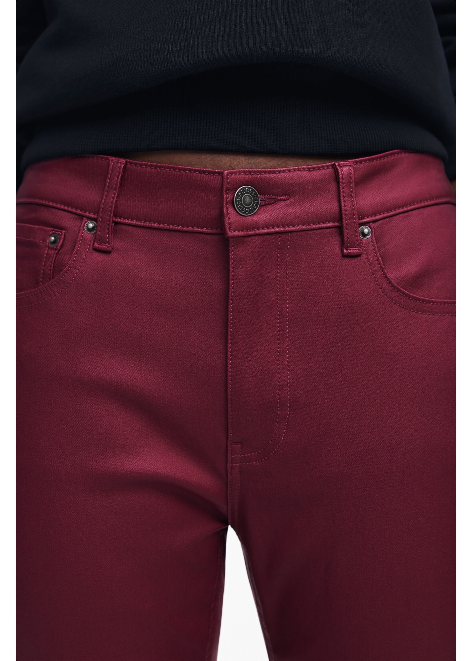 DESIGUAL Pantalon slim-Bordeaux