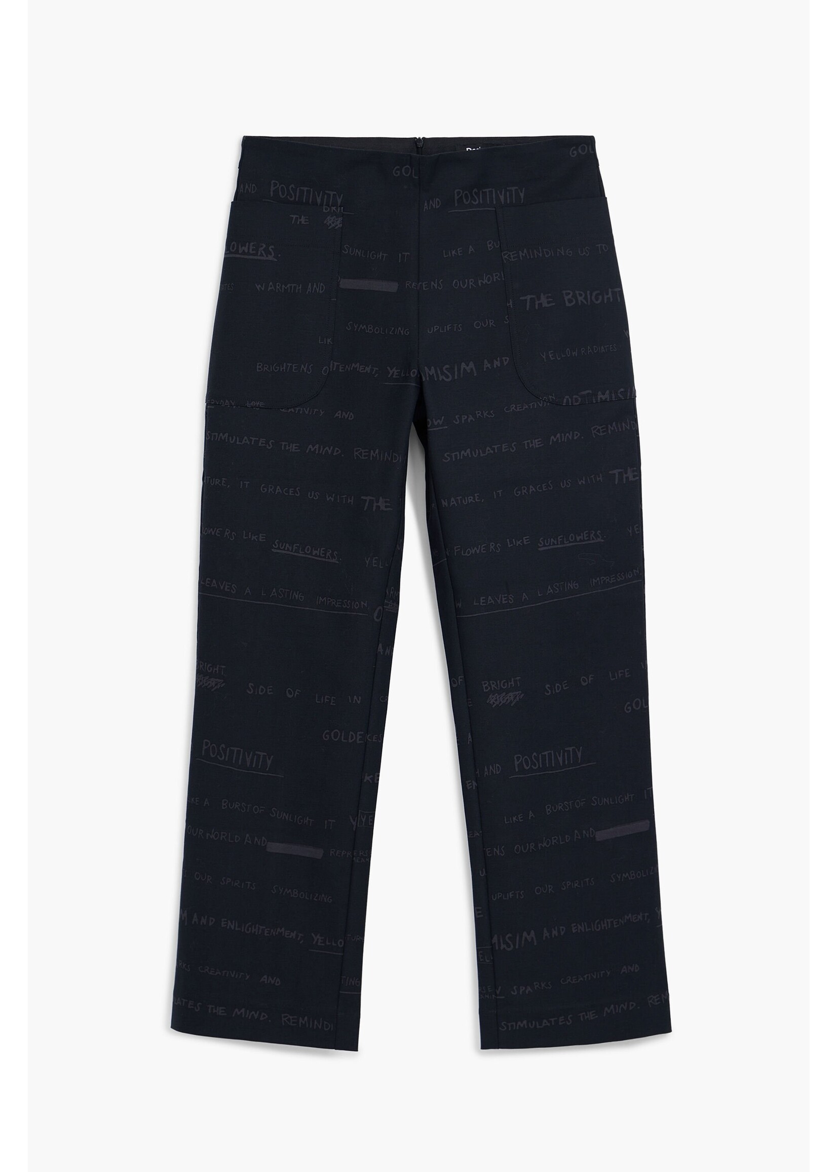 DESIGUAL Long pants with phrases