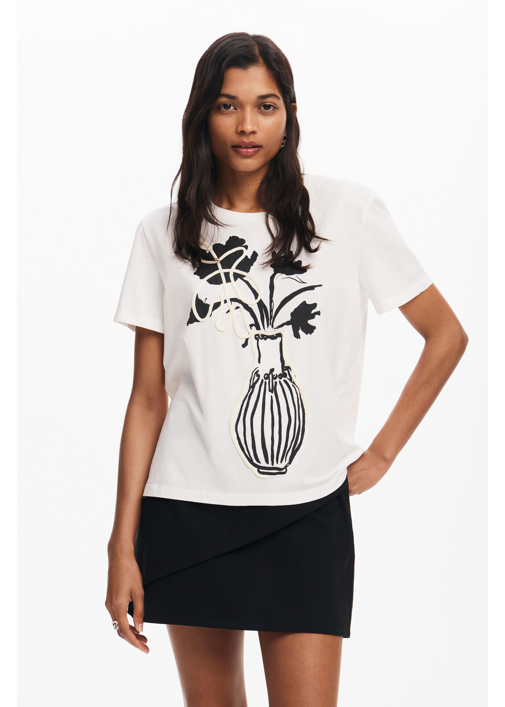 DESIGUAL T-shirt uni vase