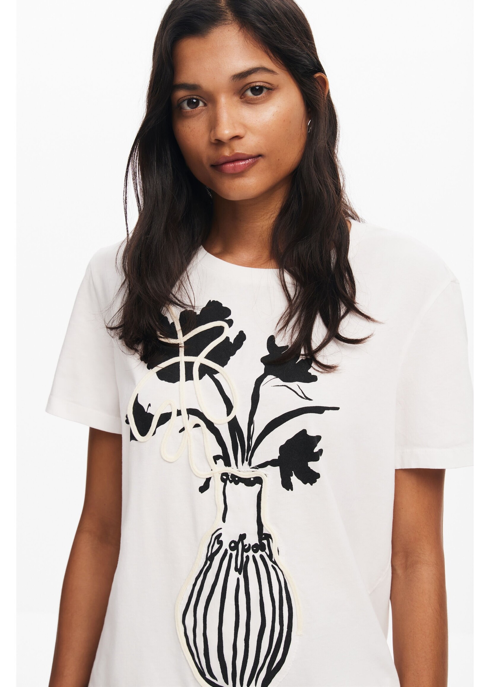 DESIGUAL T-shirt uni vase