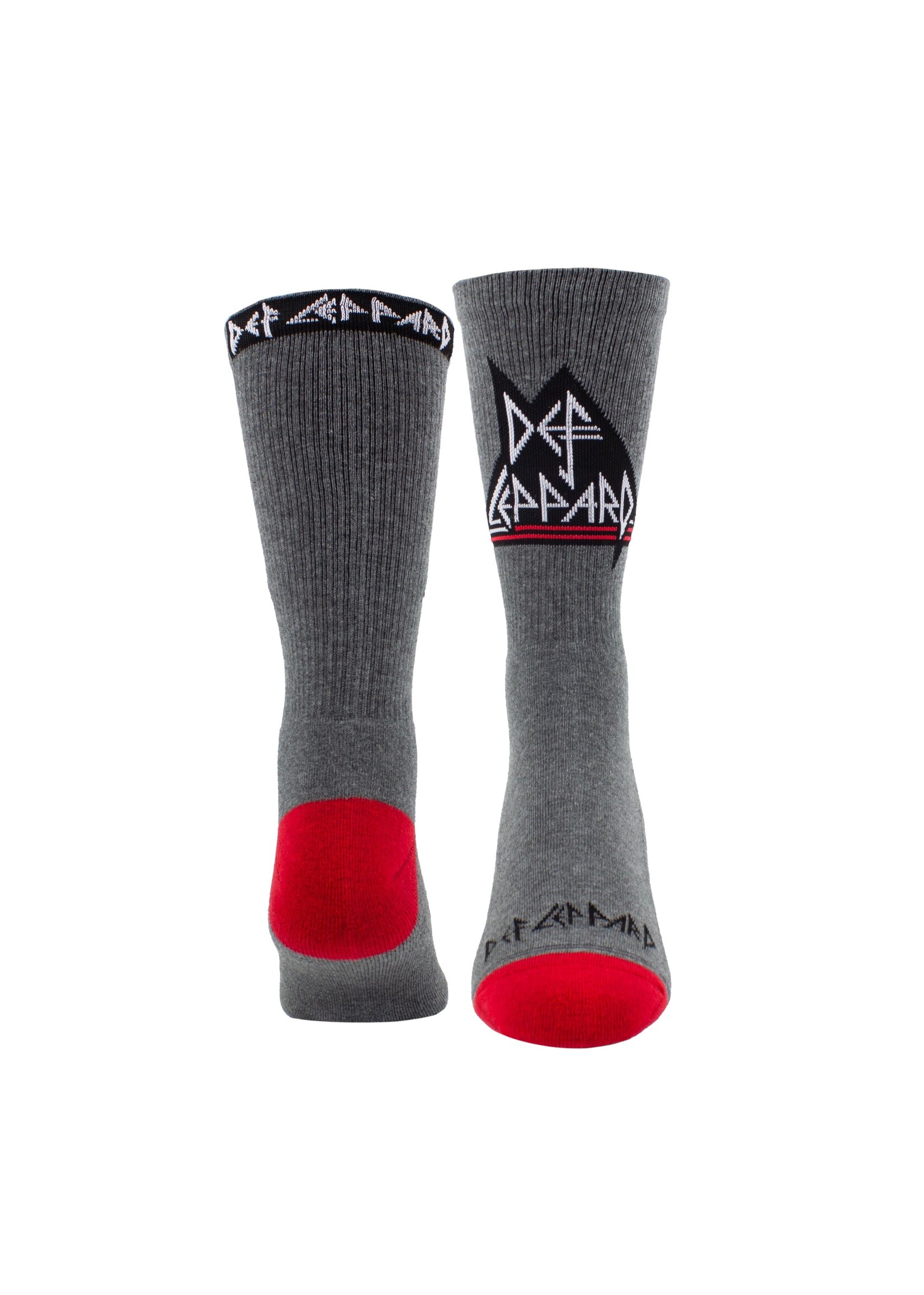 PERRI'S SOCKS Bas en polyester recyclé Def Leppard logo crew-Charbon chiné
