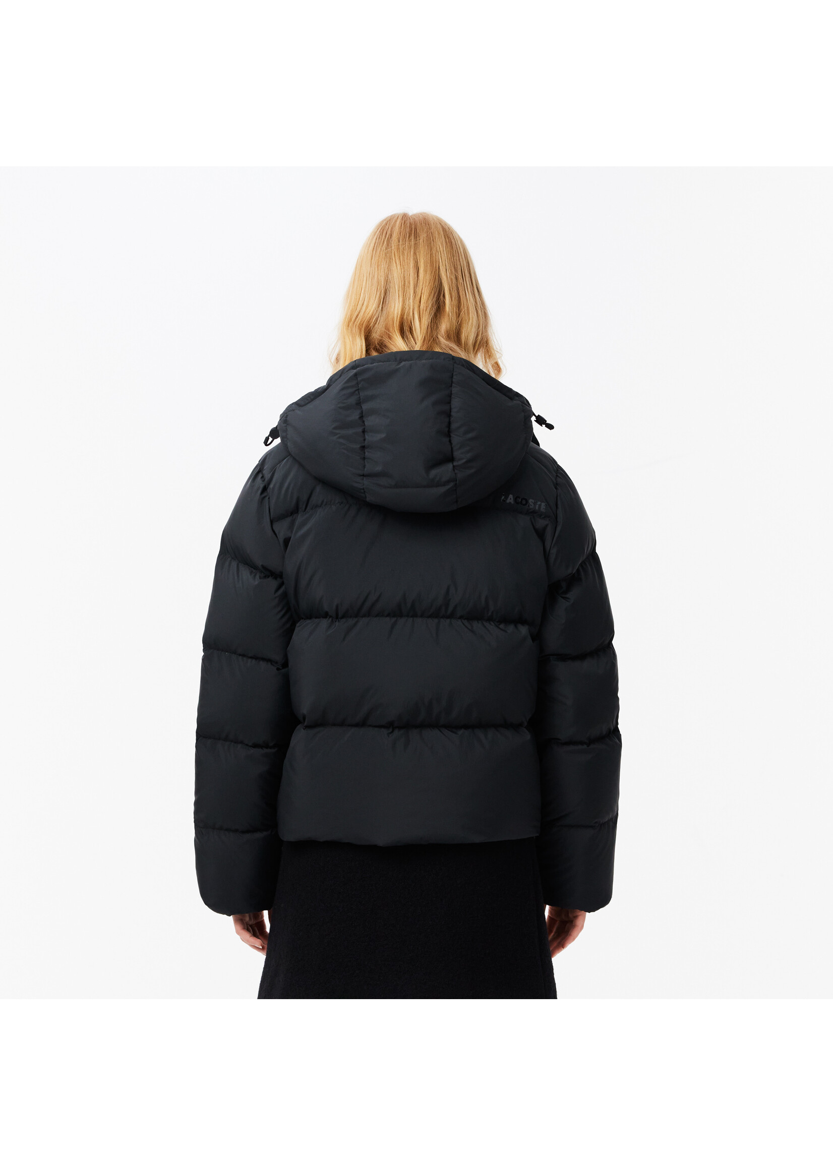 LACOSTE Doudoune à capuche coupe décontractée pour femme-Noir