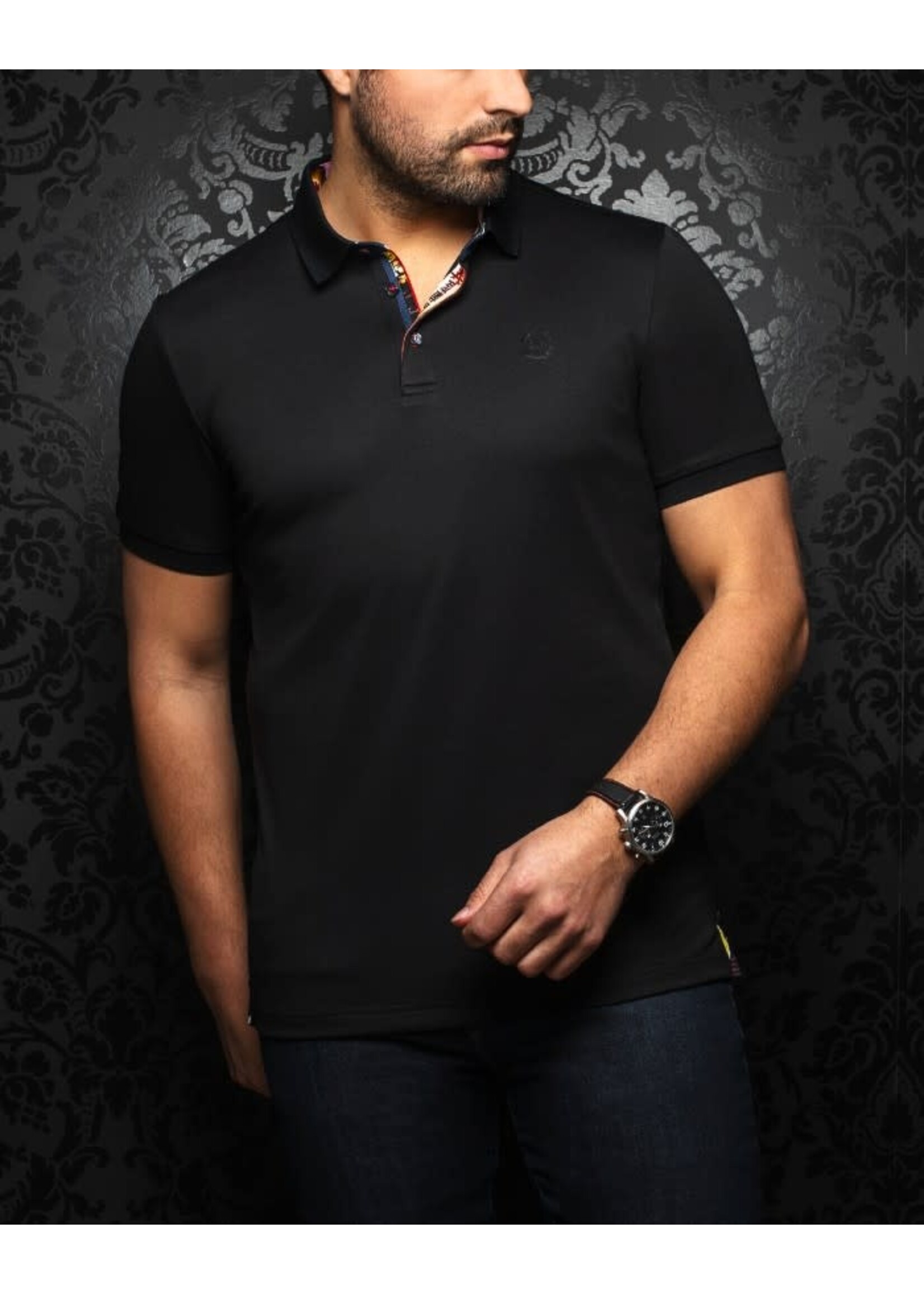AU NOIR Chandail polo Eagle pour homme - 18 couleurs disponibles