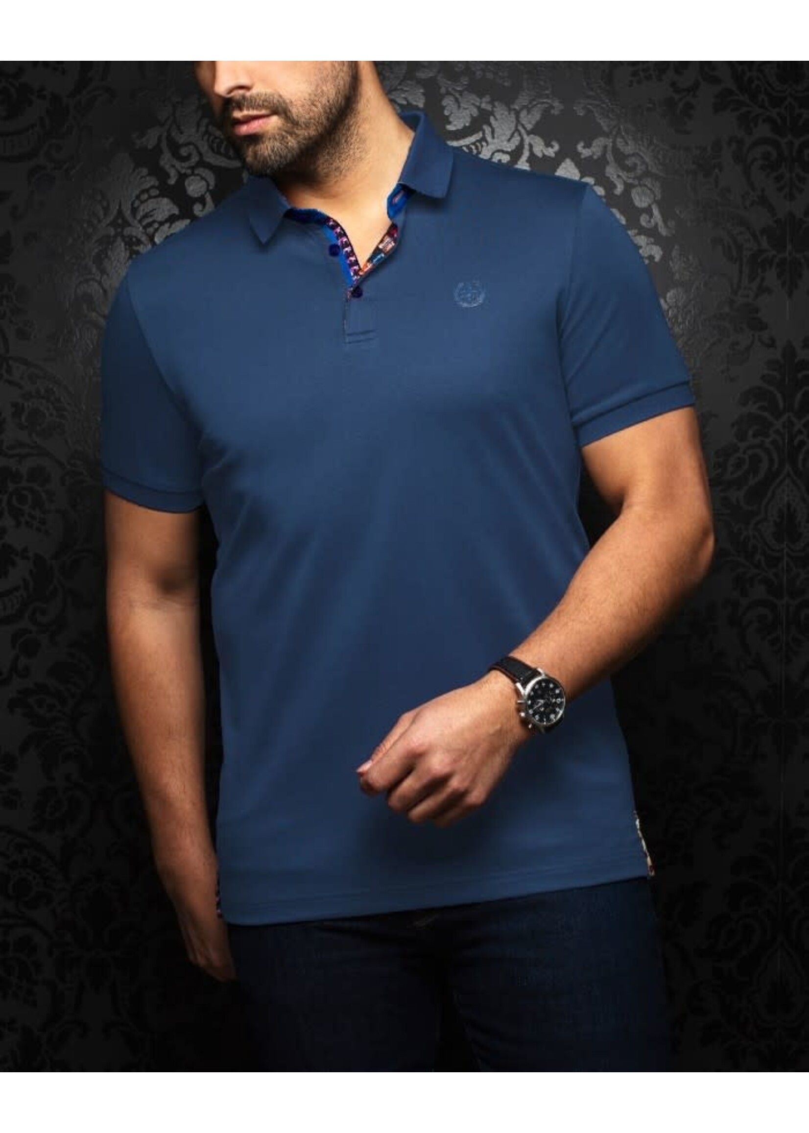AU NOIR Chandail polo Eagle pour homme - 18 couleurs disponibles