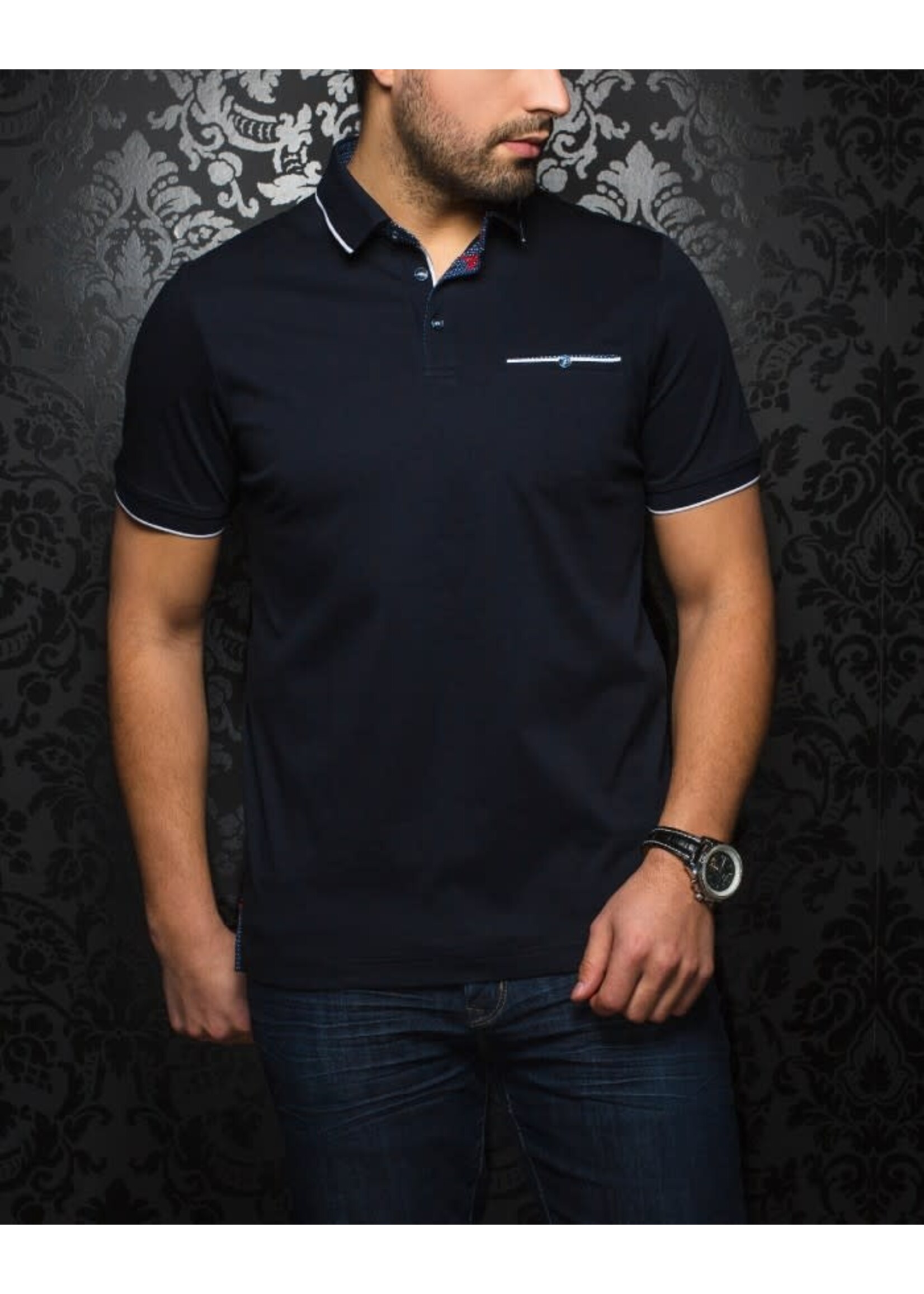 AU NOIR Chandail polo avec poche Mercury - 4 couleurs disponibles