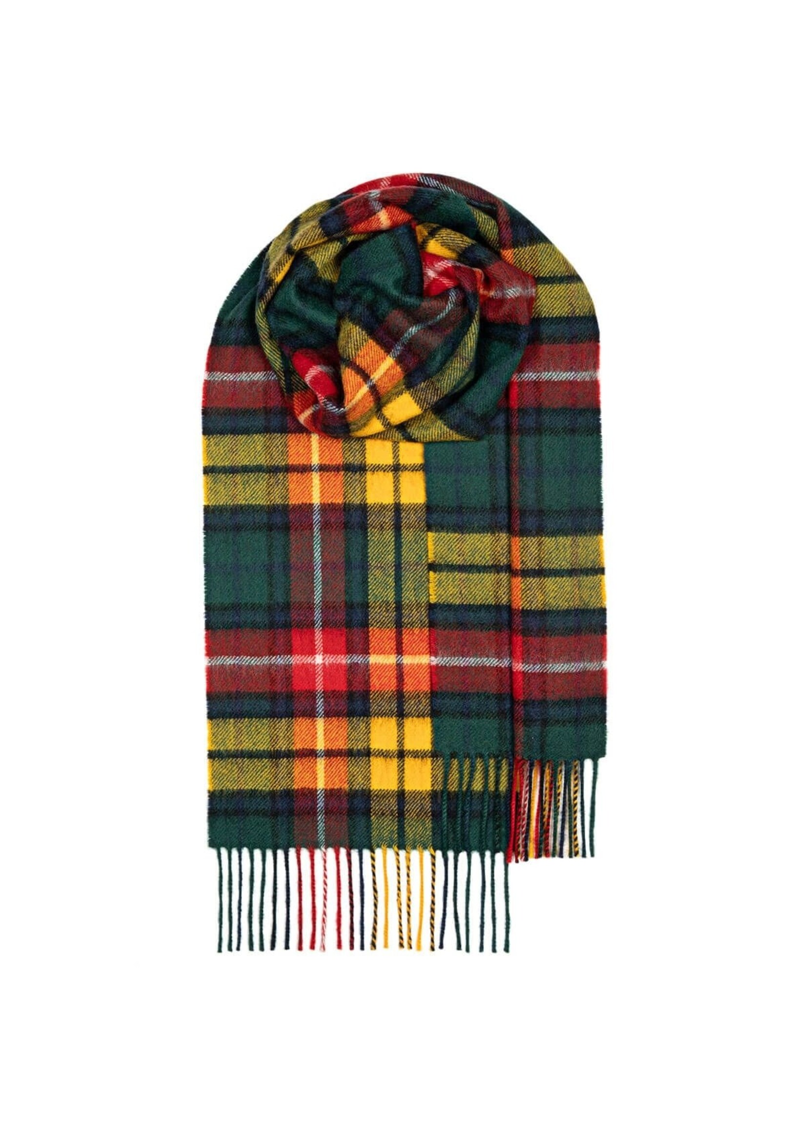 LOCHCARRON Bowhill Buchanan Modern Tartan Lambswool Scarf