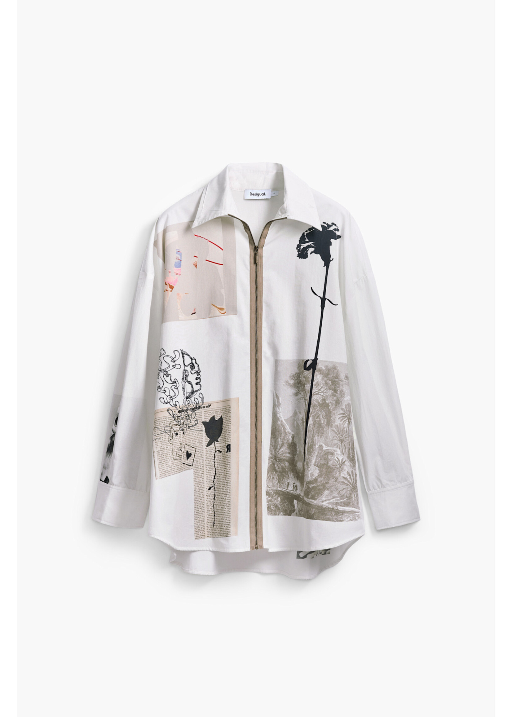 DESIGUAL Christian Lacroix Designer Collection Blouse with Zipper