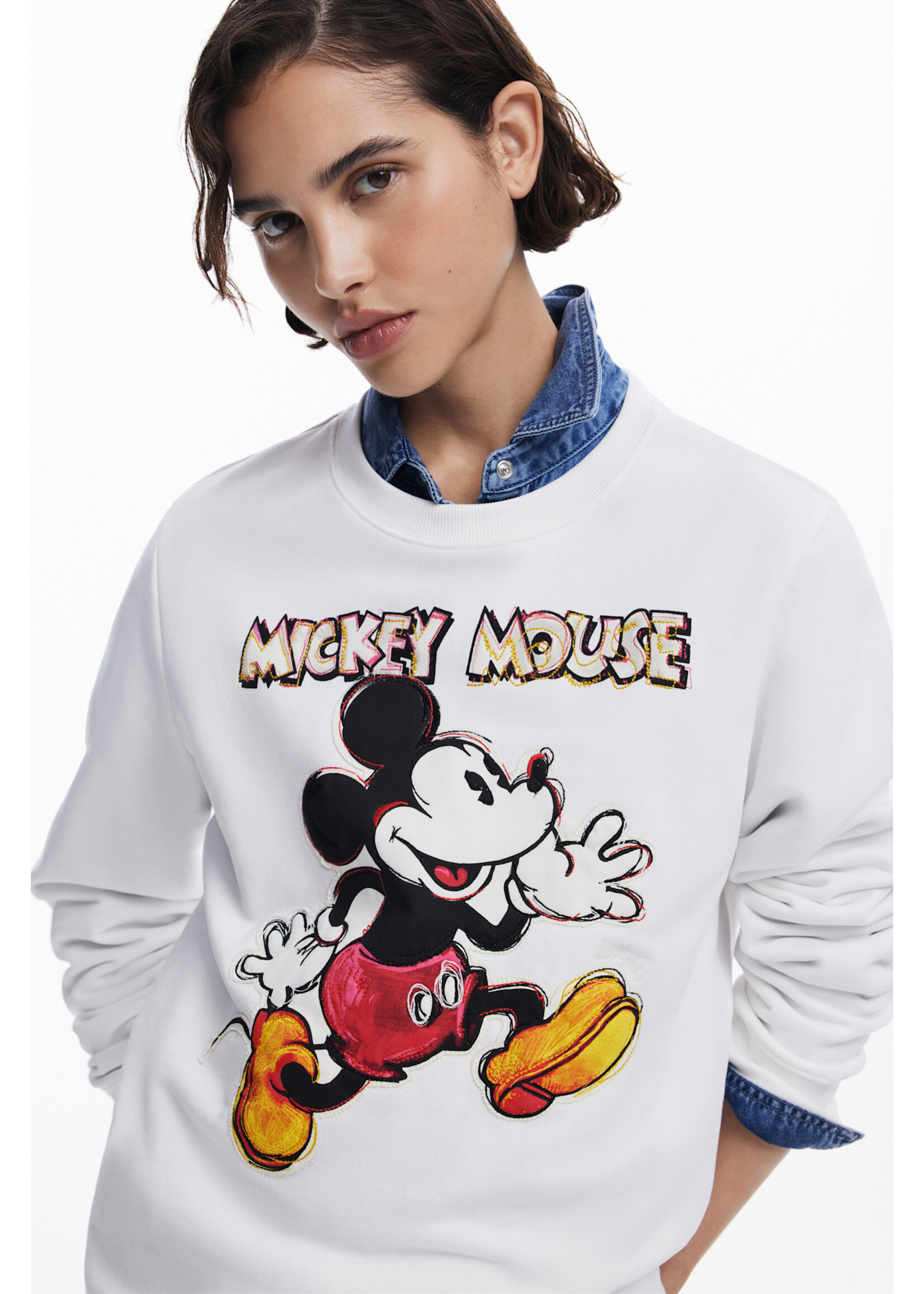 DESIGUAL Coton ouaté col rond Mickey Mouse - 2 couleurs disponibles