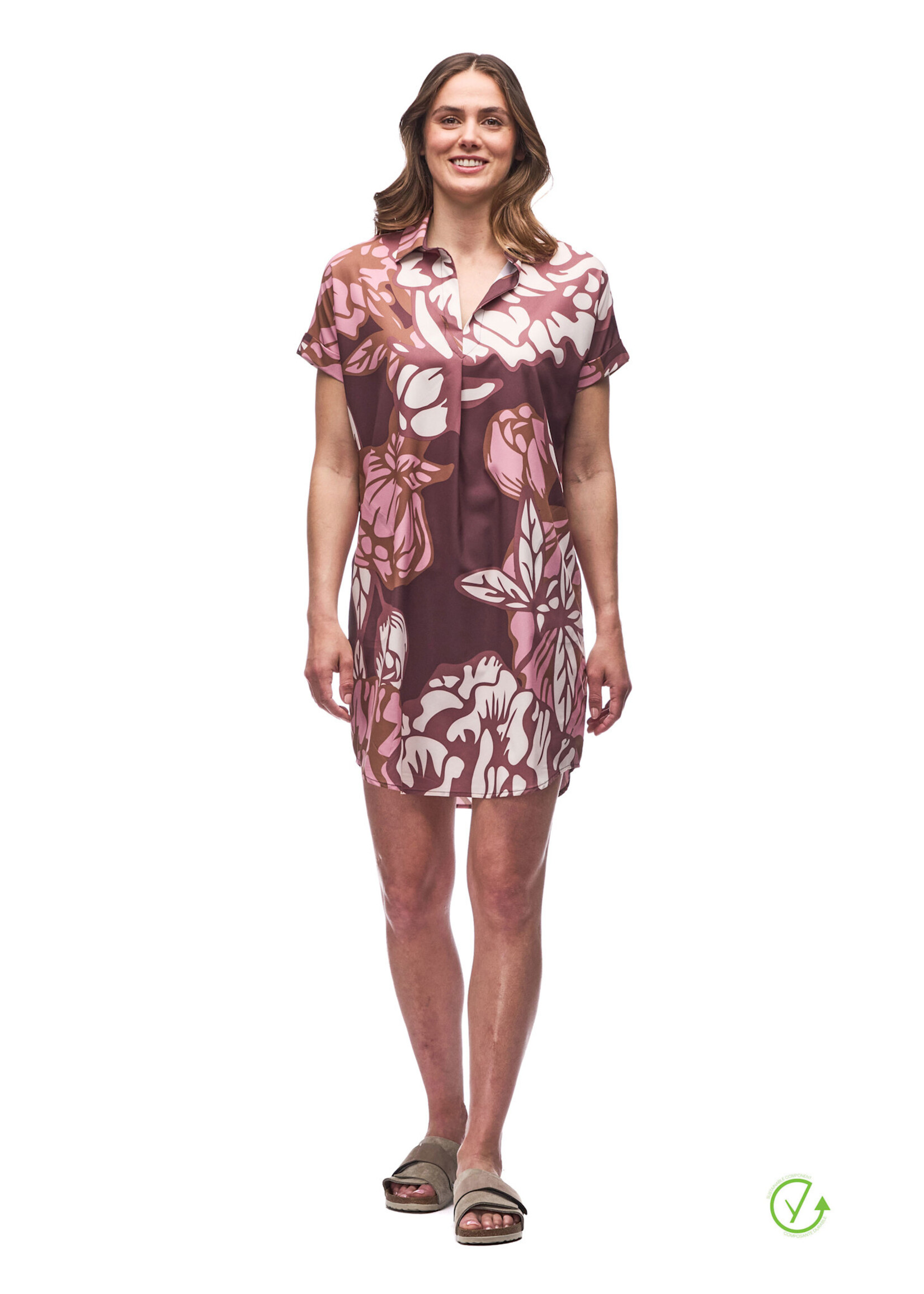 INDYEVA Robe chemise légère tissée extensible  -FRIVOL- 7 couleurs disponibles