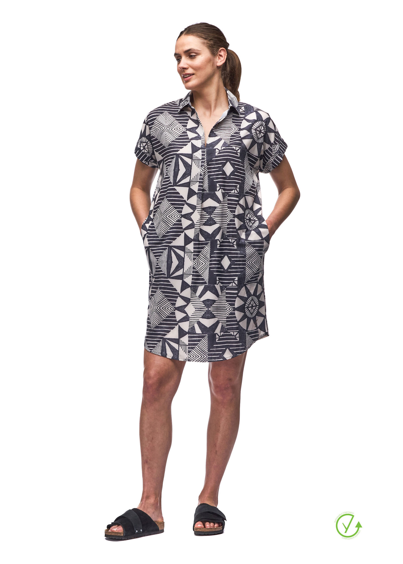 INDYEVA Robe chemise légère tissée extensible  -FRIVOL- 7 couleurs disponibles