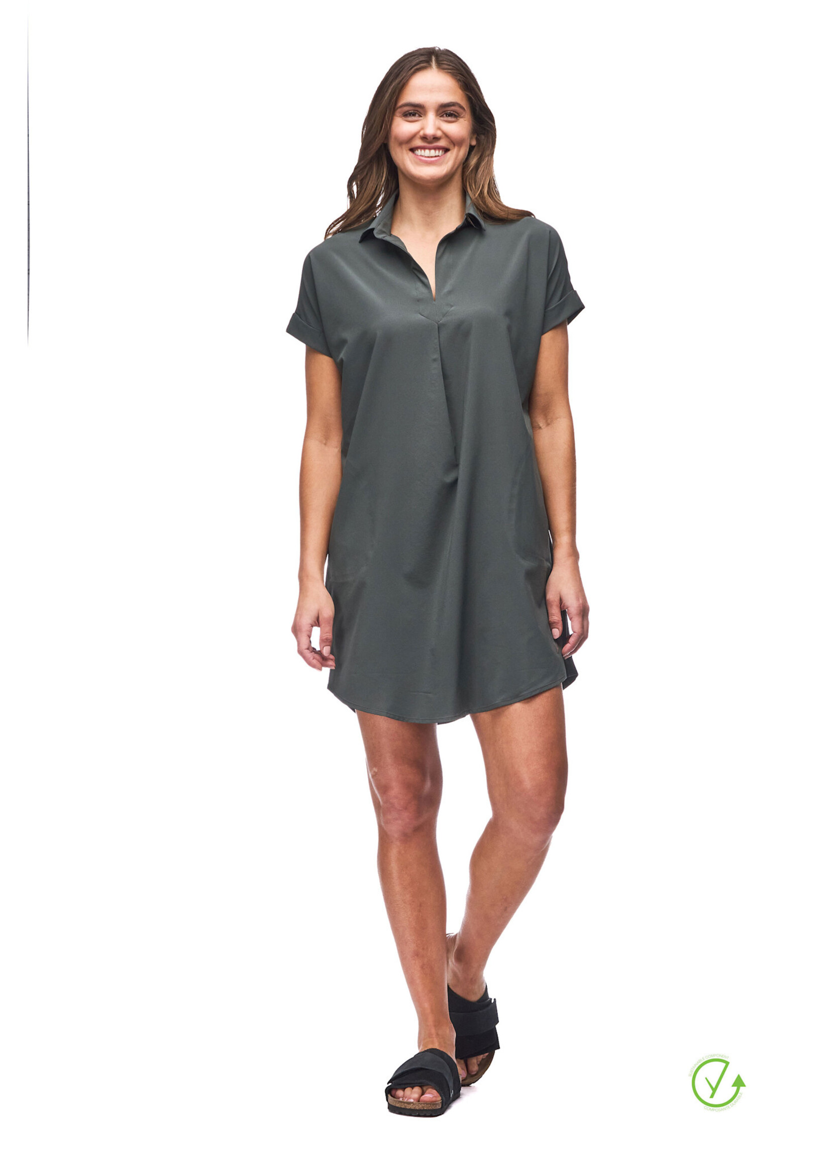 INDYEVA Robe chemise légère tissée extensible  -FRIVOL- 7 couleurs disponibles