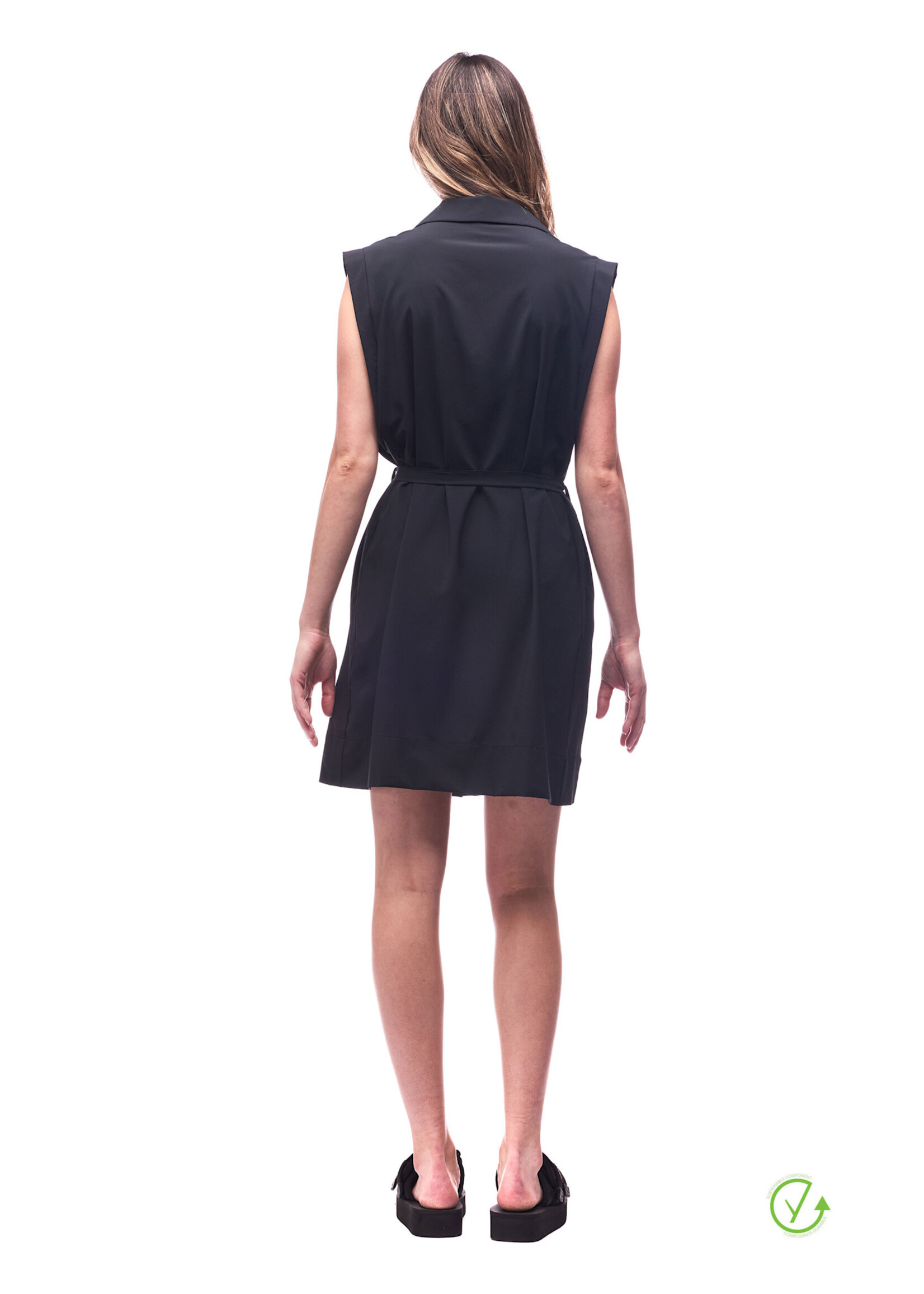 INDYEVA Robe chemisier tissée extensible léger - PILVI - 3 couleurs disponibles