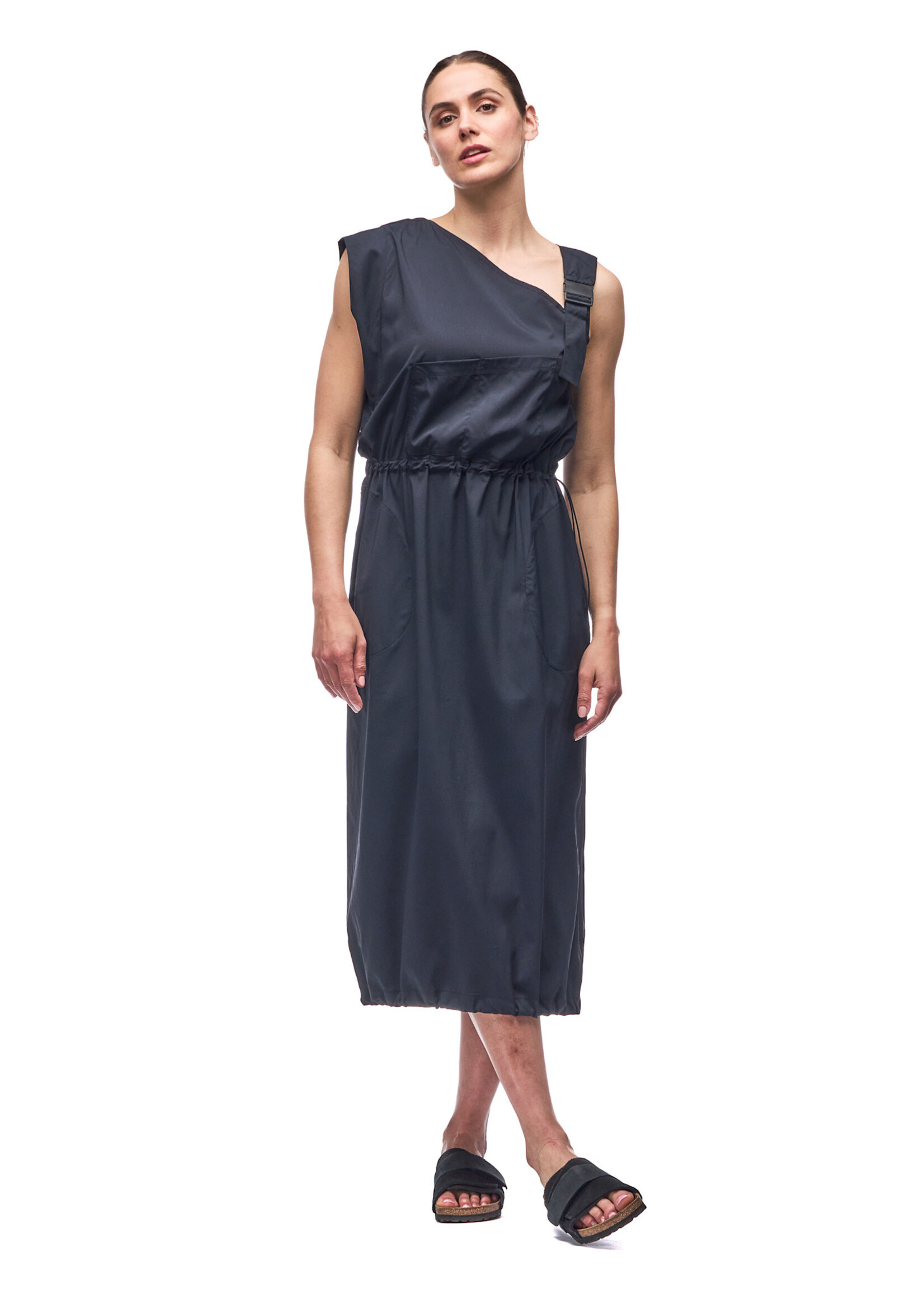 INDYEVA Robe longue tissée extensible SIMETRI - 2 couleurs disponibles