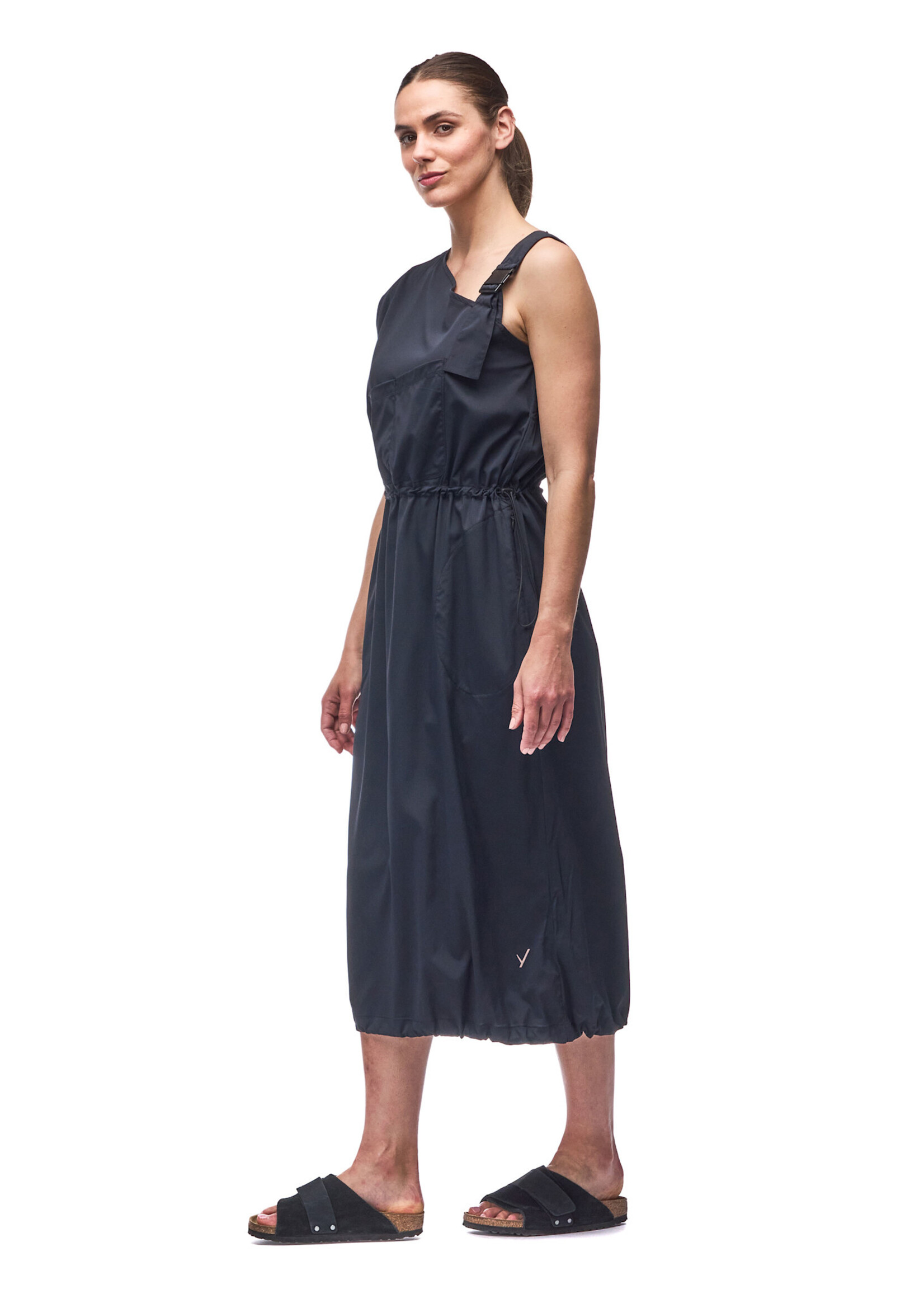 INDYEVA Robe longue tissée extensible SIMETRI - 2 couleurs disponibles