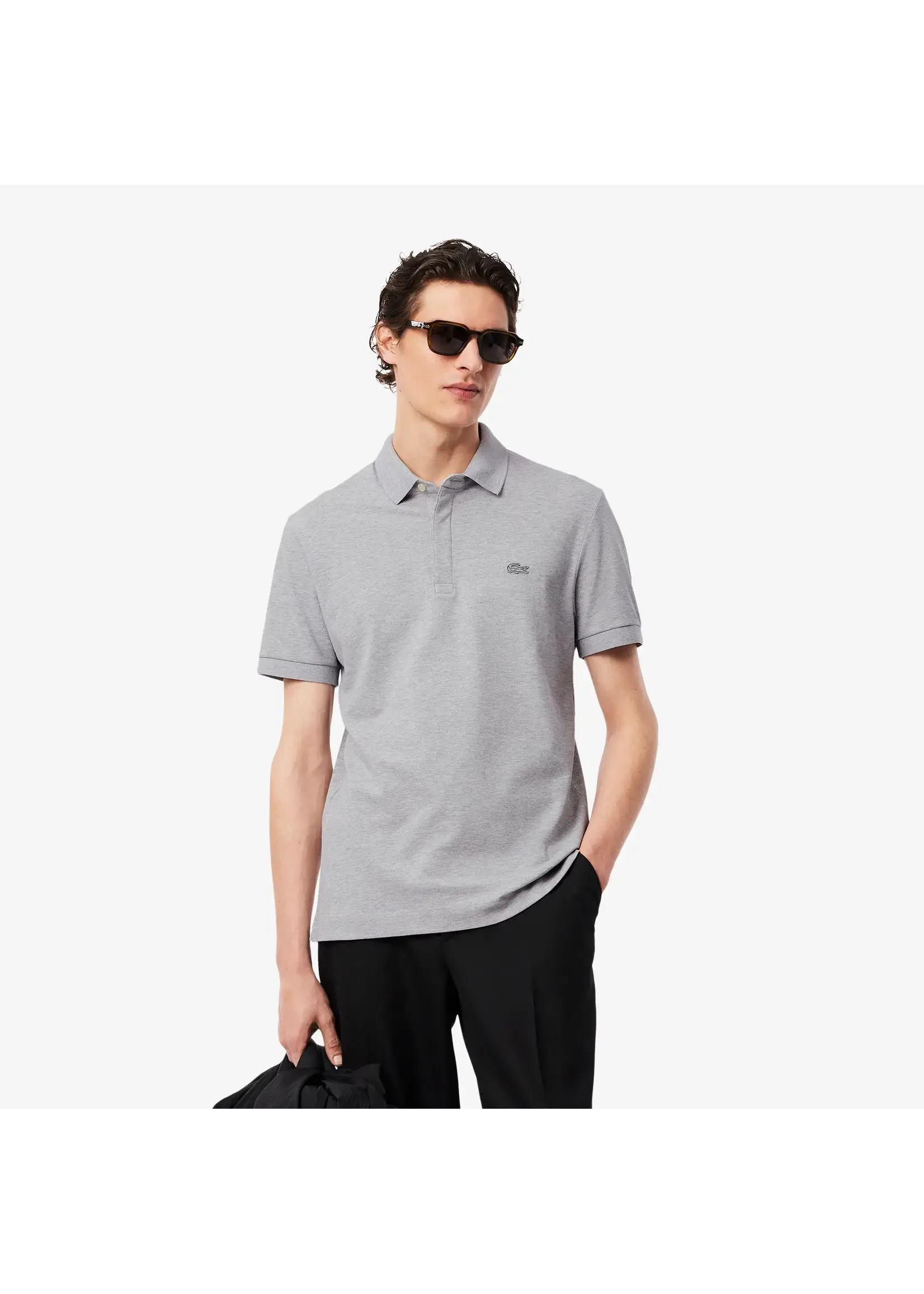 LACOSTE Men's Regular Fit Paris Stretch Piqué Polo