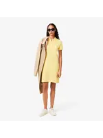 LACOSTE Robe polo slim fit en mini Piqué stretch-Jaune Pastel