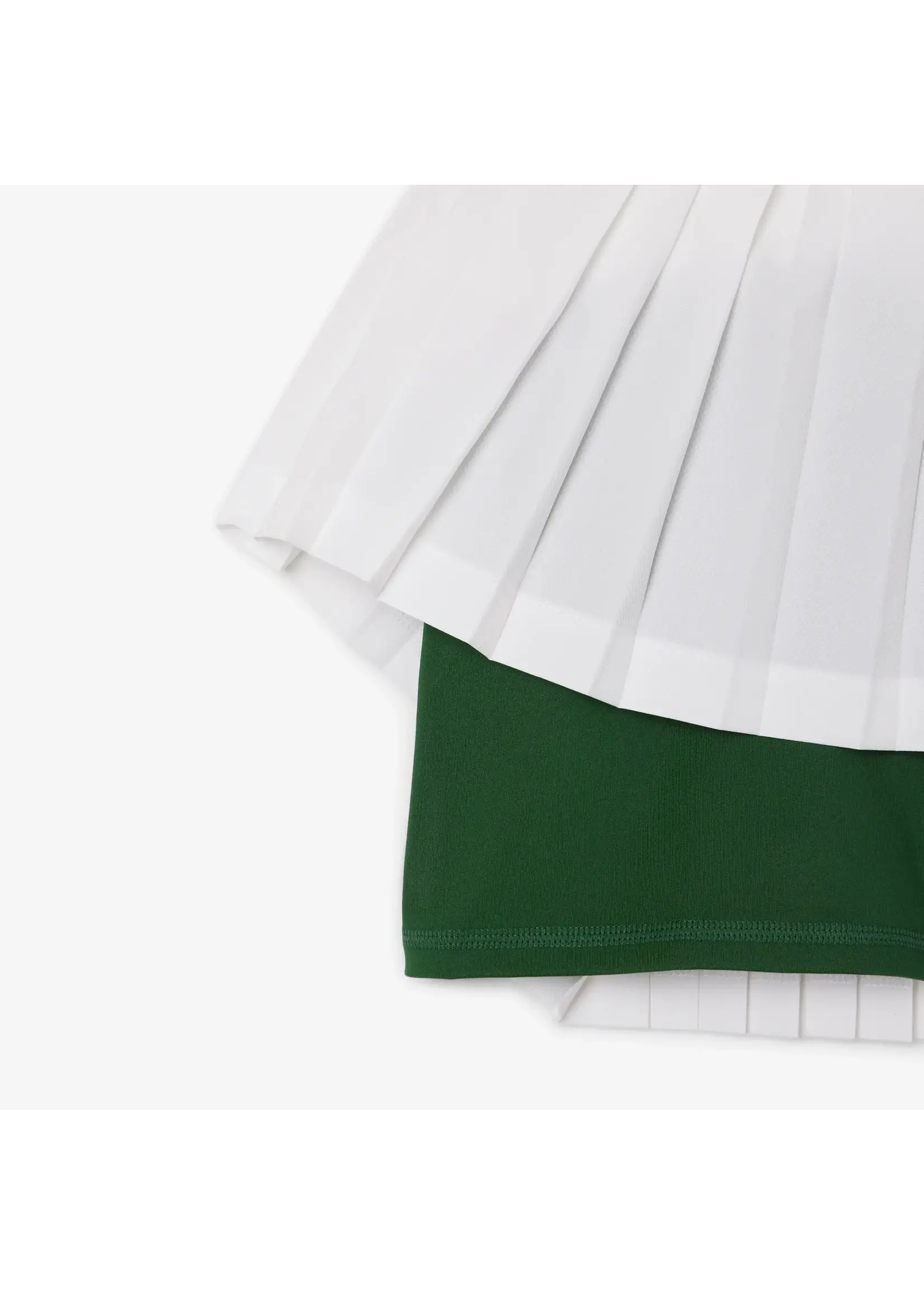 LACOSTE Jupe Tennis Ultra Dry shorty intégré-Blanc/Vert