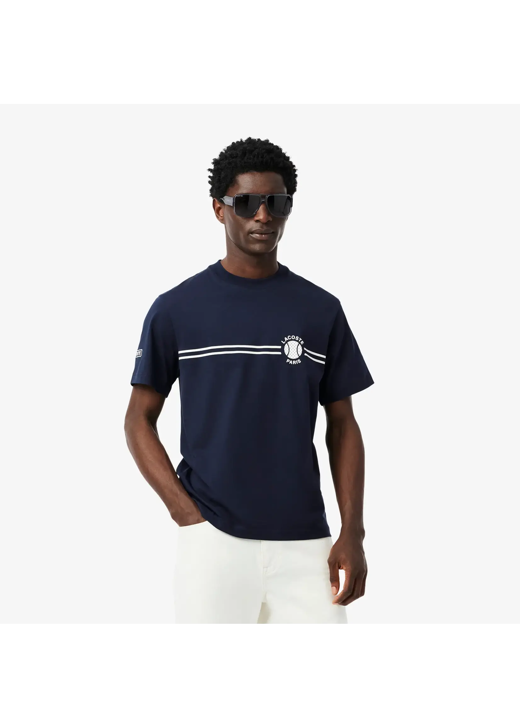 LACOSTE Men's Printed Embroidered Cotton Jersey T-Shirt